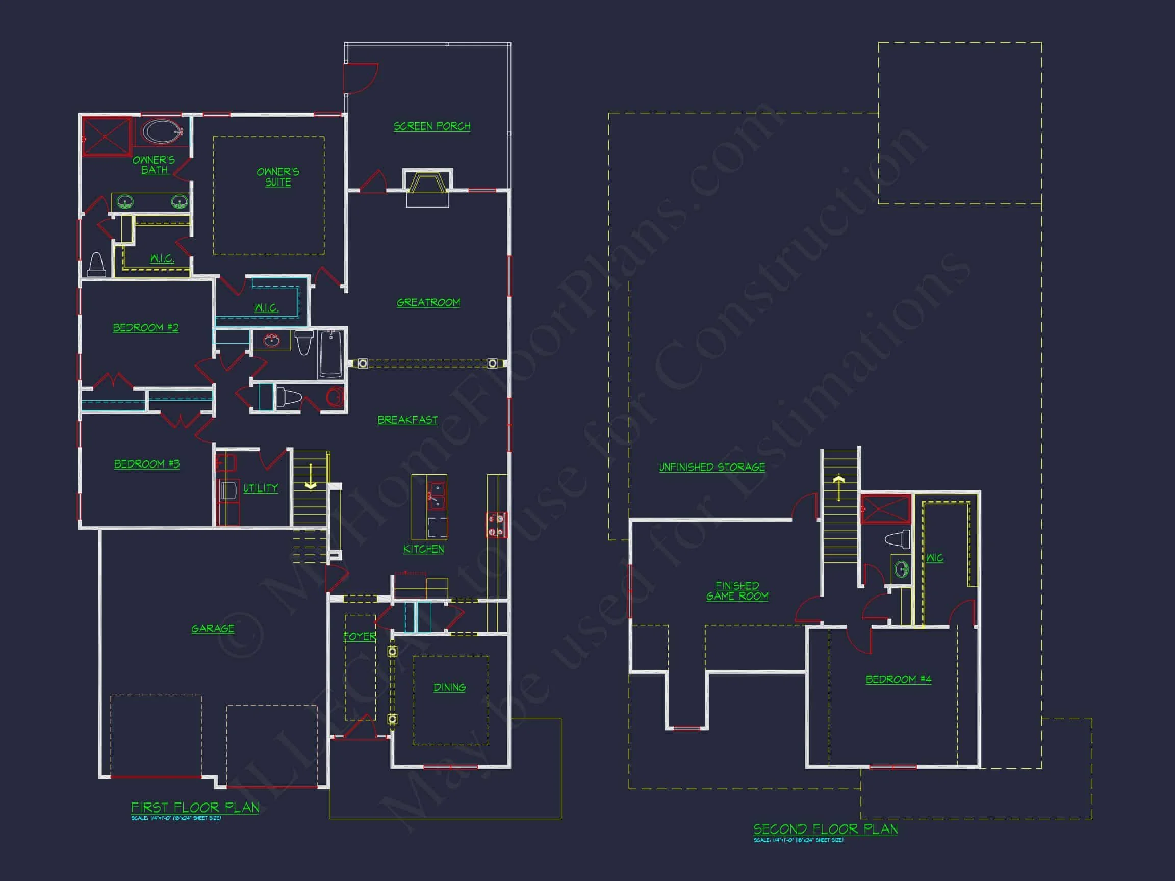 Craftsman house Plan with 5 Bedrooms