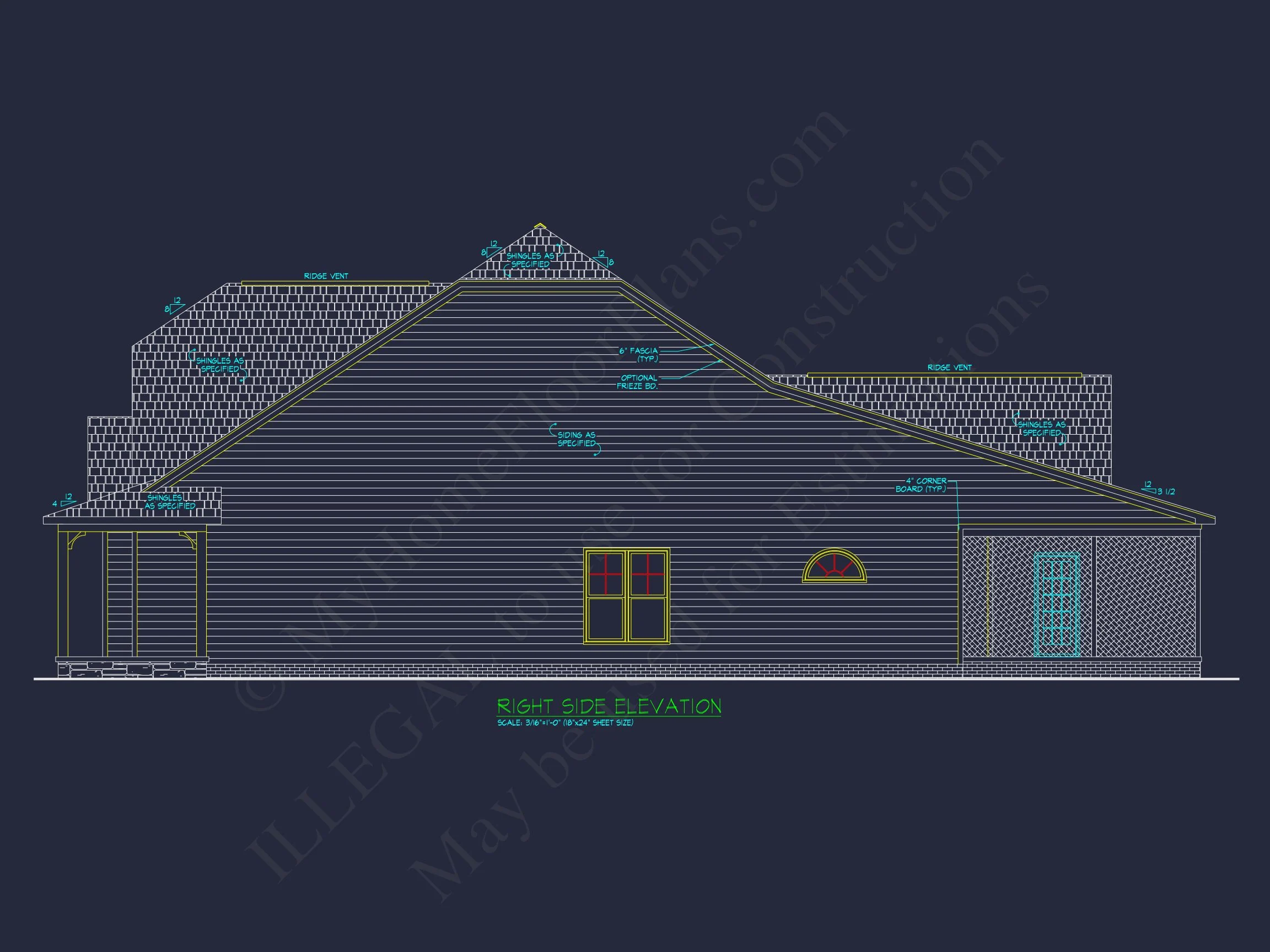 Craftsman house Plan with 5 Bedrooms