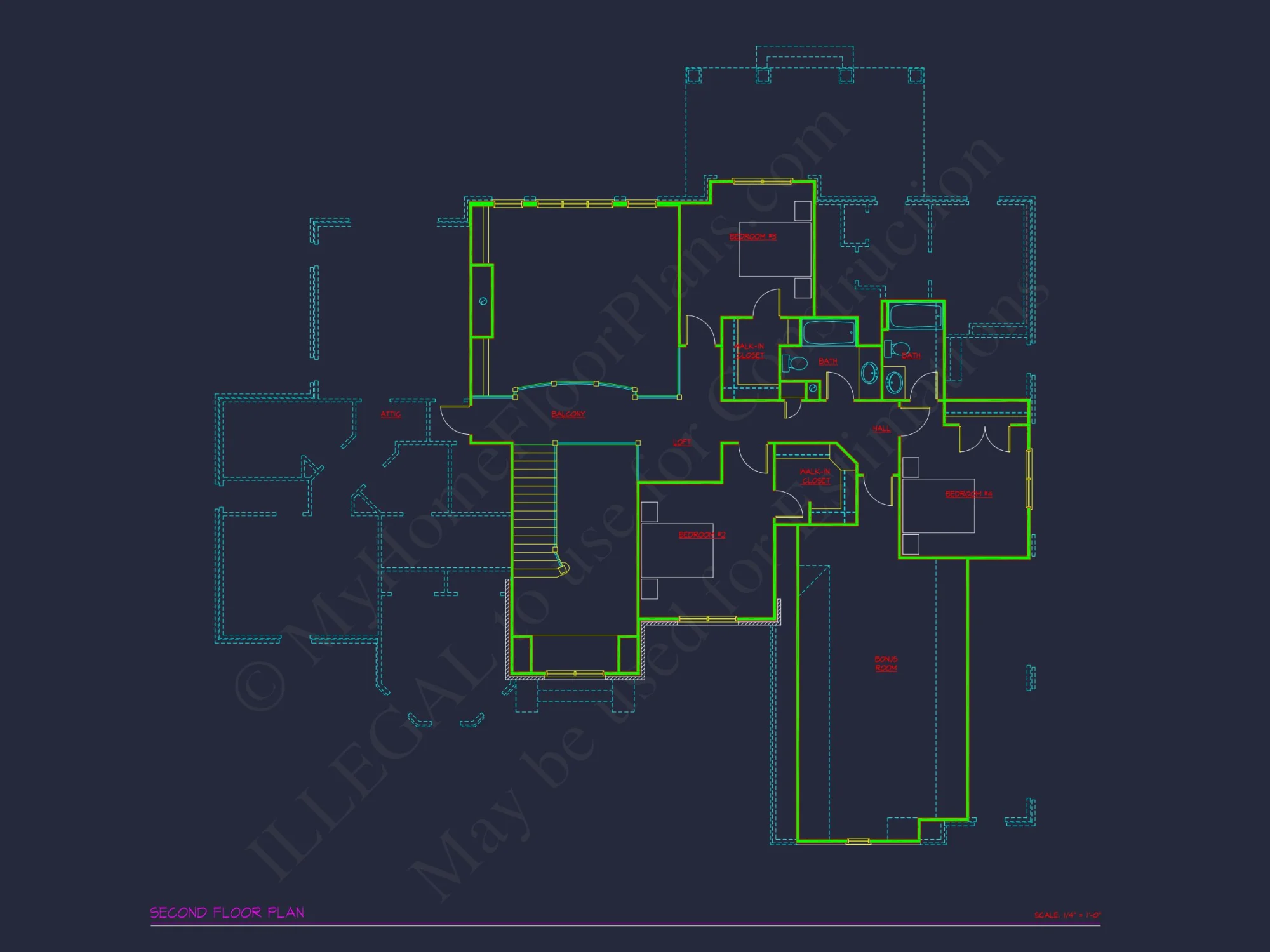 Elegant 2-Story house Plan with 5 Bedrooms and CAD Designs