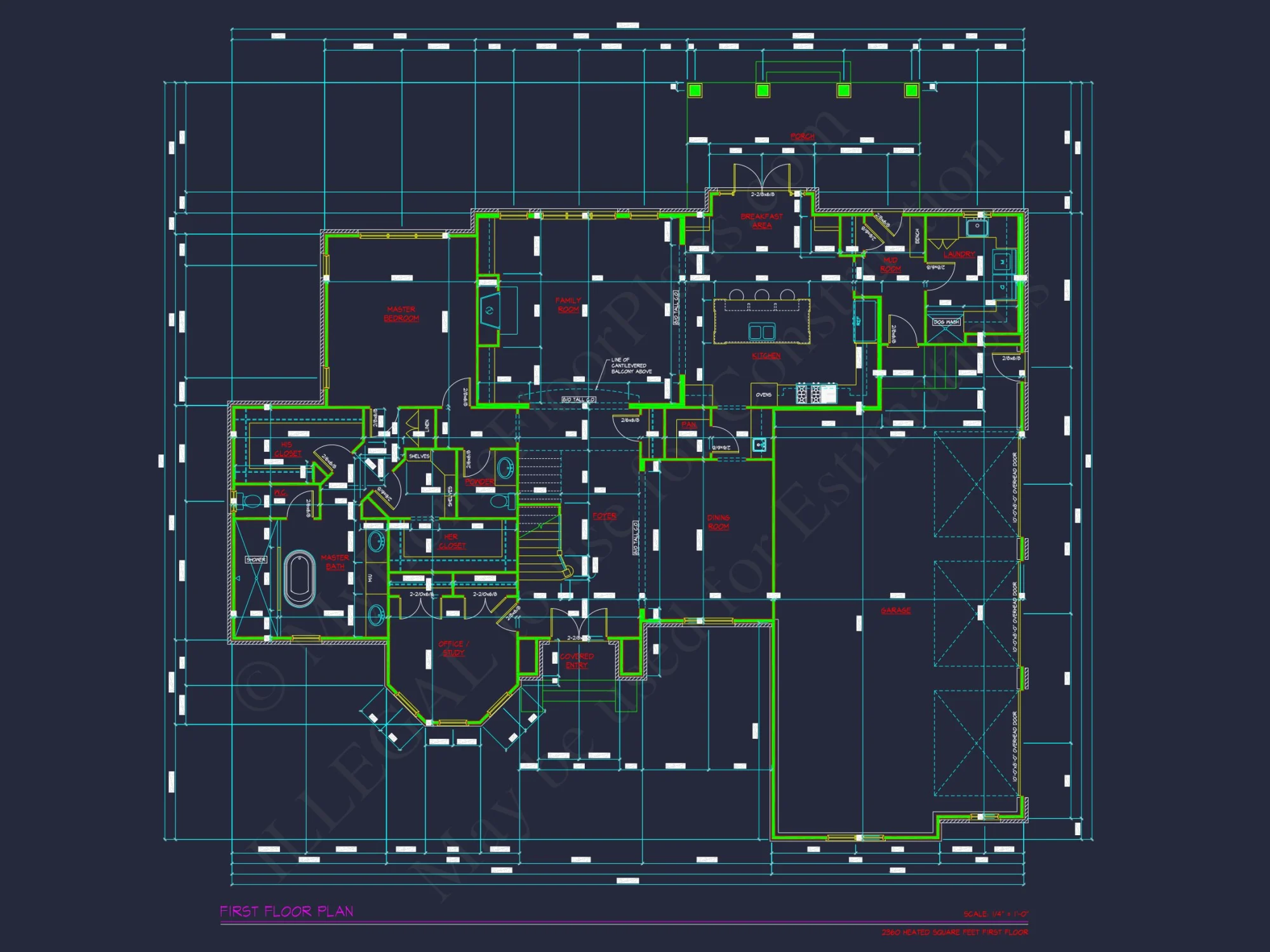 Elegant 2-Story house Plan with 5 Bedrooms and CAD Designs
