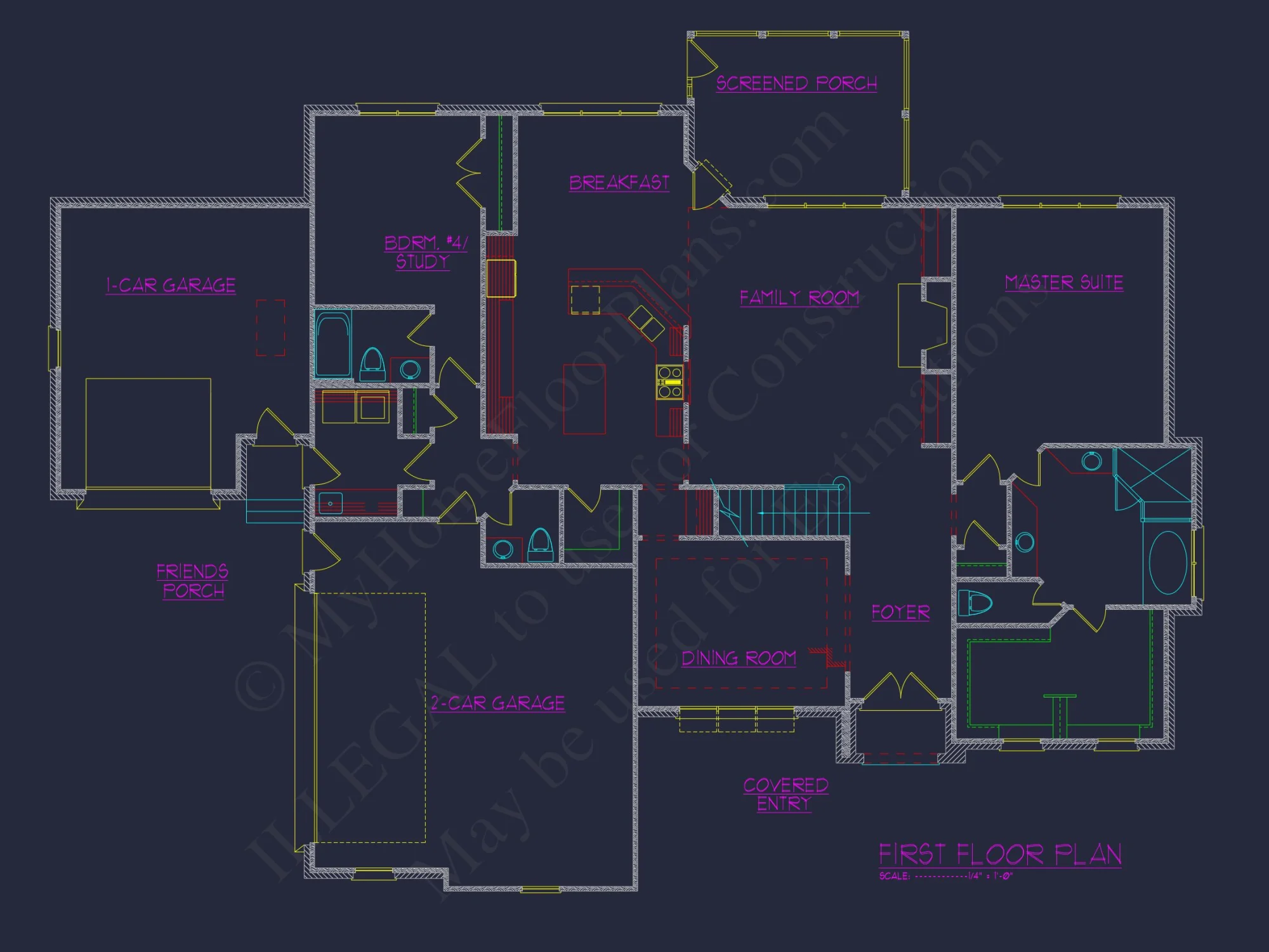 Elegant house Plan with Detailed Floor Blueprint Designs