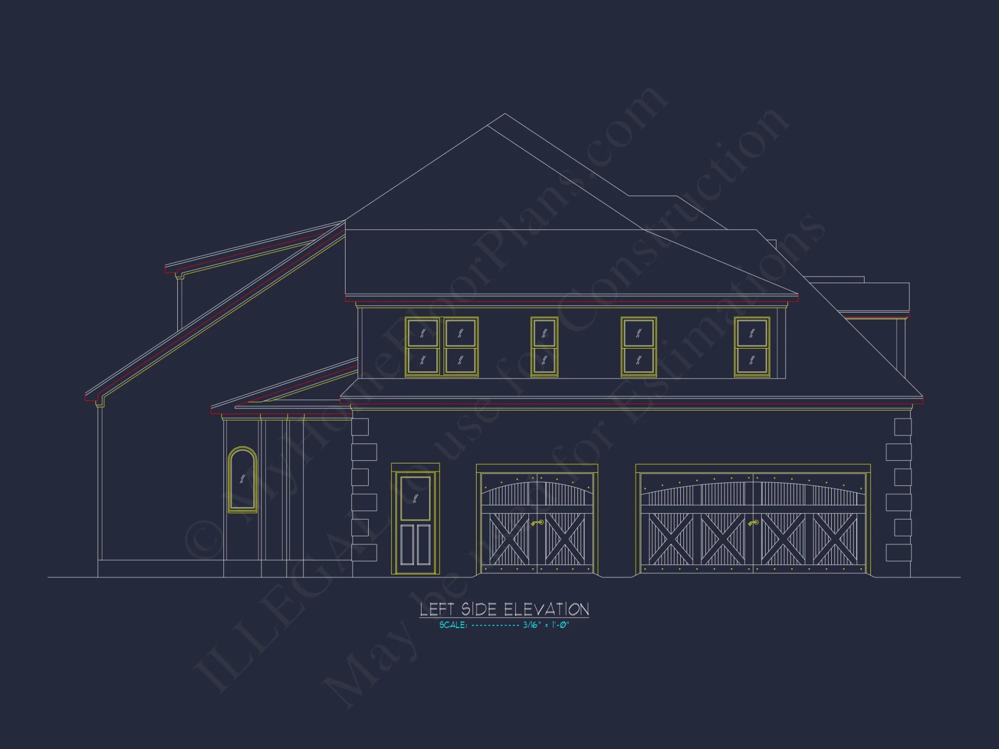 Elegant house Plan with CAD Designs - Spacious Blueprint Architecture