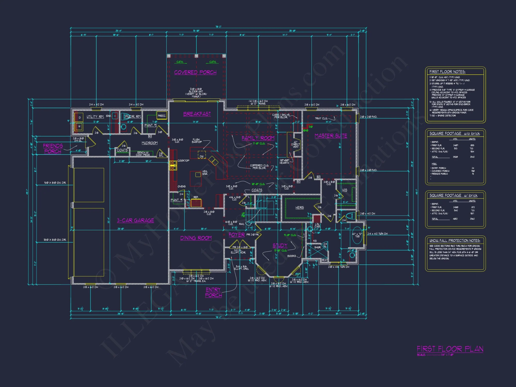Elegant house Floor Plan with CAD Architecture and Designs