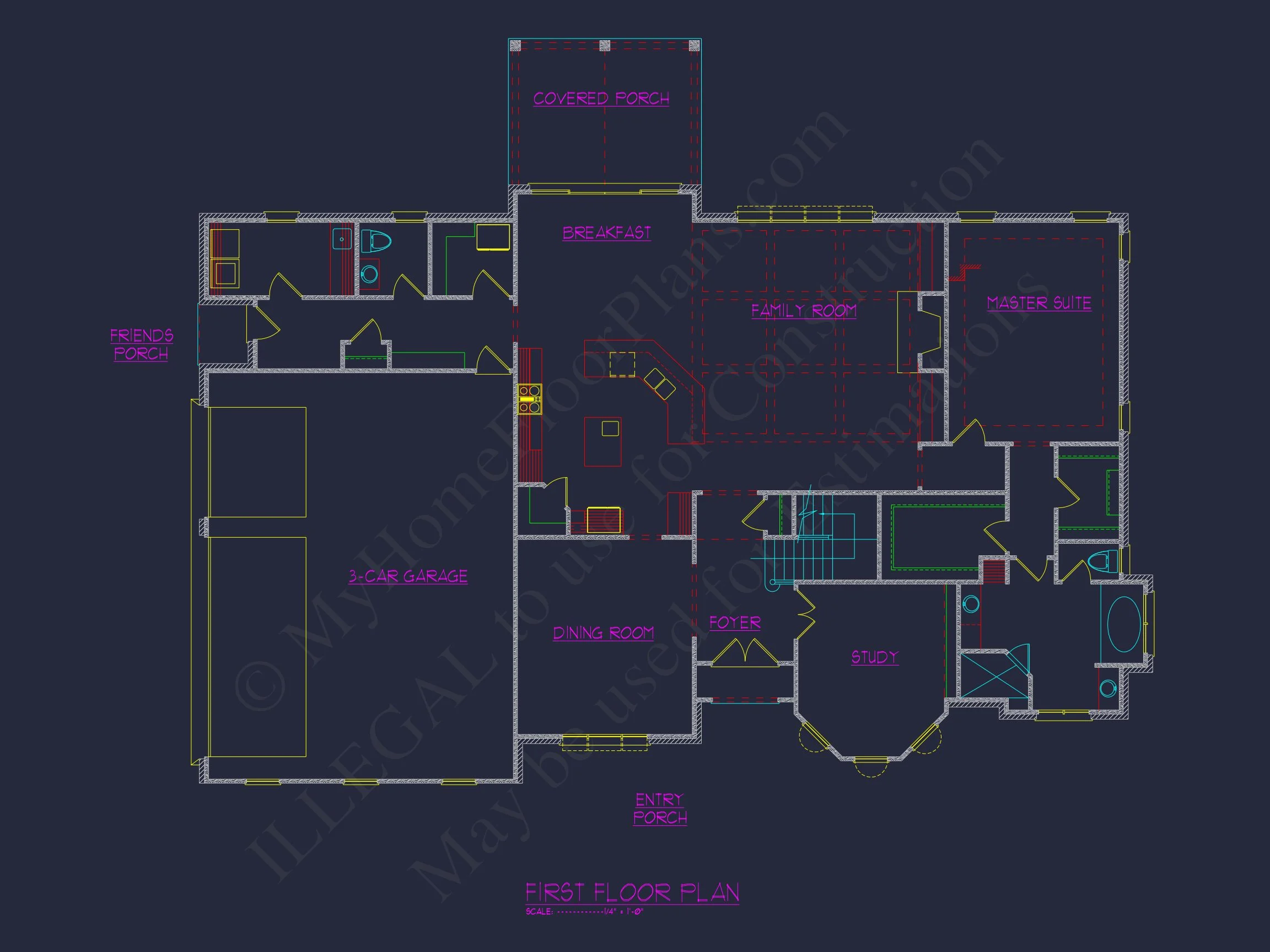 15-1170 HOUSE PLAN - Elegant House Floor Plan with CAD Architecture and Designs 4 Elegant house Floor Plan with CAD Architecture and Designs