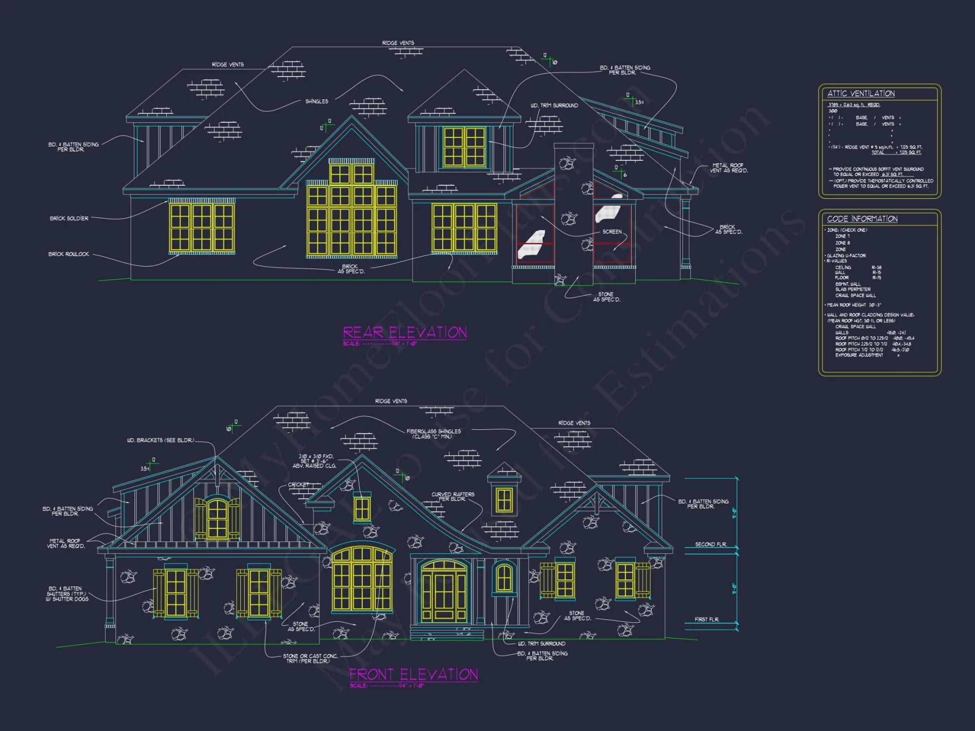Custom house Blueprint with 4 Beds, 4.5 Baths, Open Floor Plan Designs
