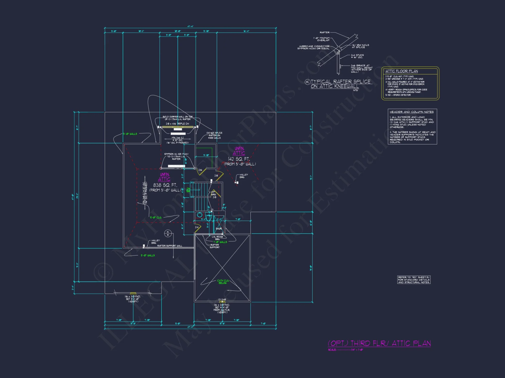 Custom Colonial house Plan with CAD Designs and Blueprints
