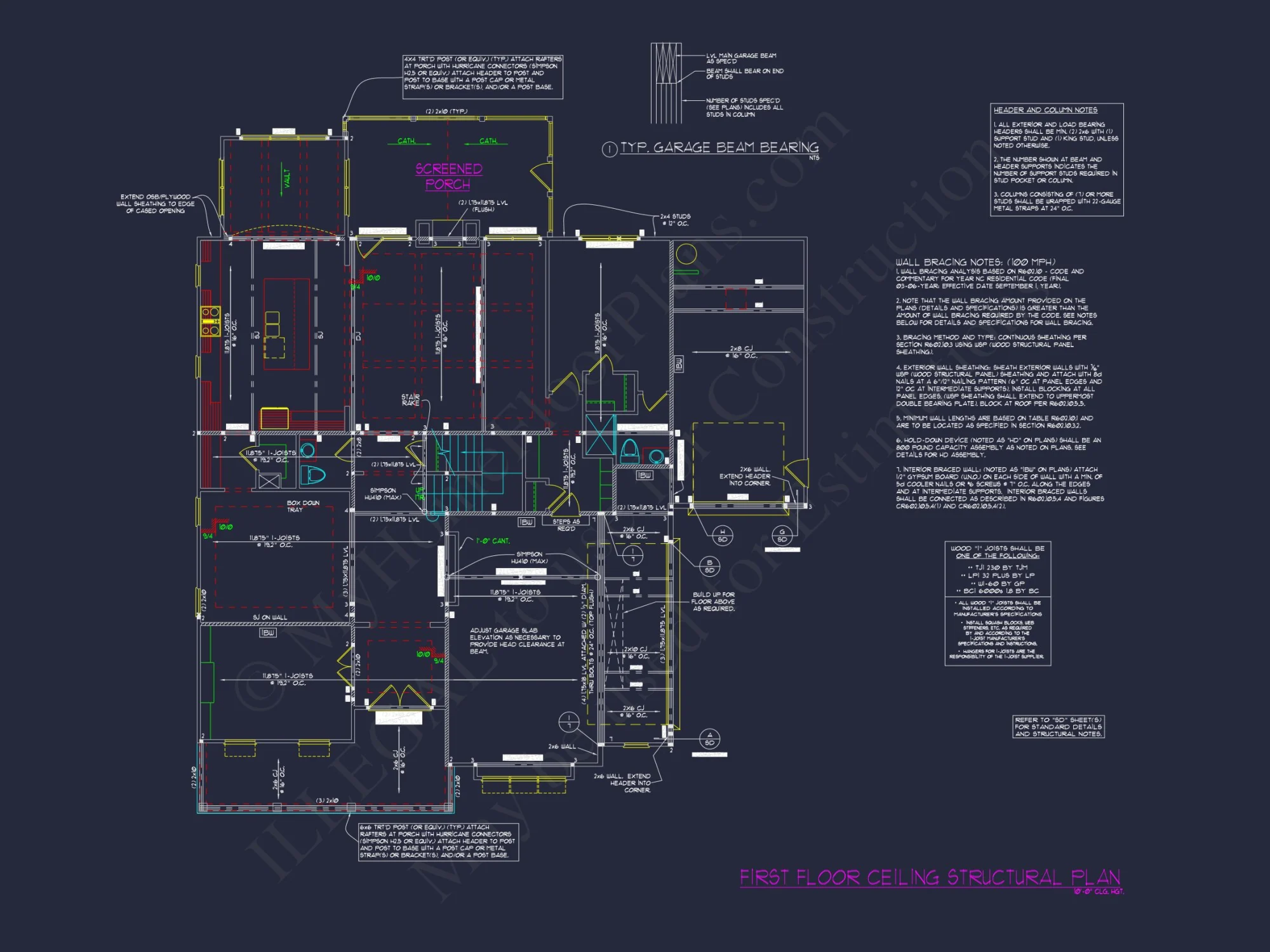 Custom Colonial house Plan with CAD Designs and Blueprints