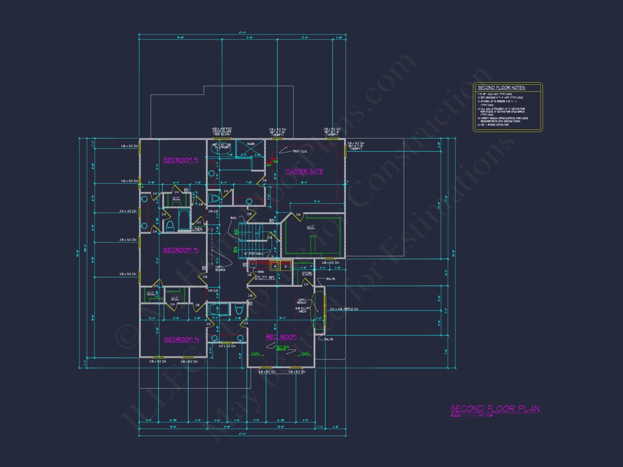 Custom Colonial house Plan with CAD Designs and Blueprints