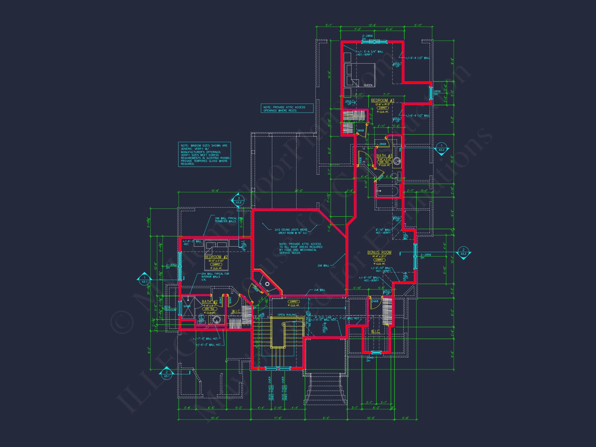 2-Story Floor Plan Blueprint