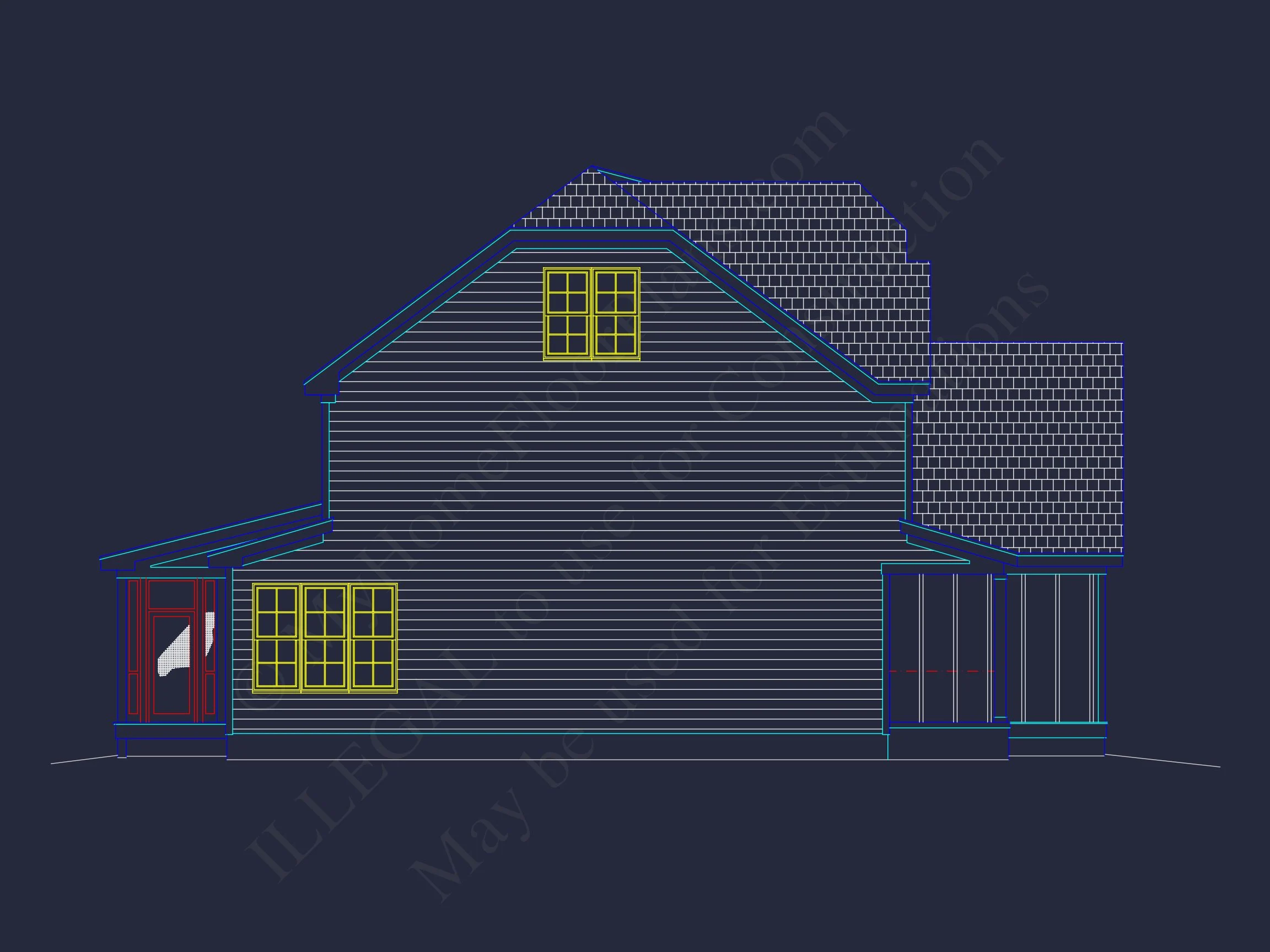 Beautiful CAD house Design with 5 Bedrooms and 2.5 Stories