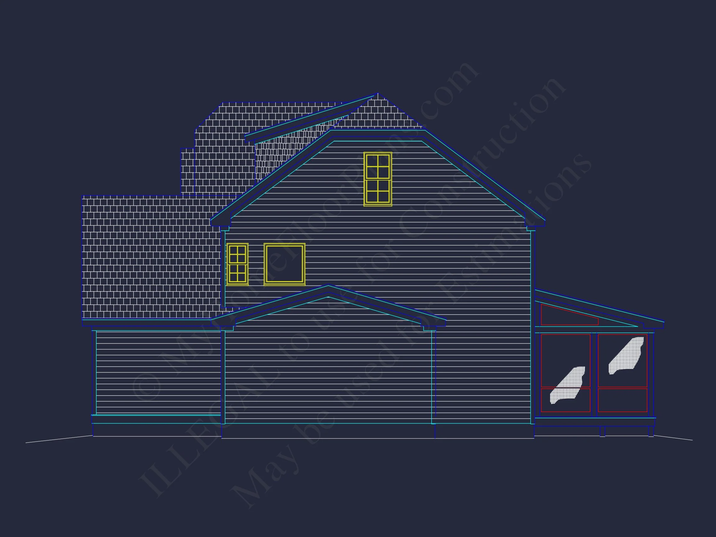 Beautiful CAD house Design with 5 Bedrooms and 2.5 Stories