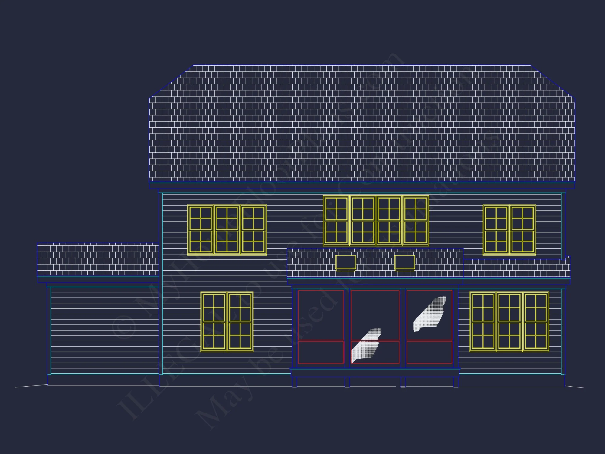 Beautiful CAD house Design with 5 Bedrooms and 2.5 Stories