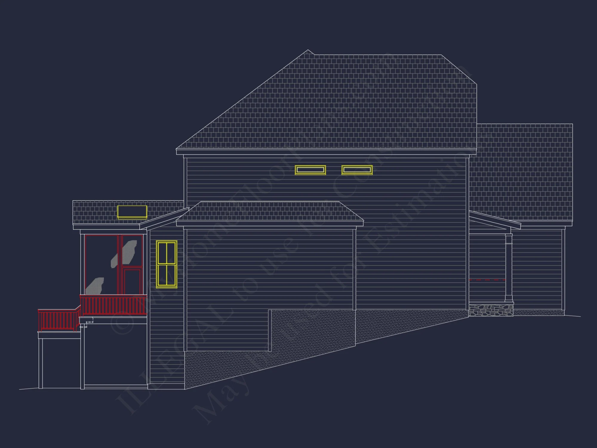 Elegant 3-Story house Plan with CAD Designs and Features