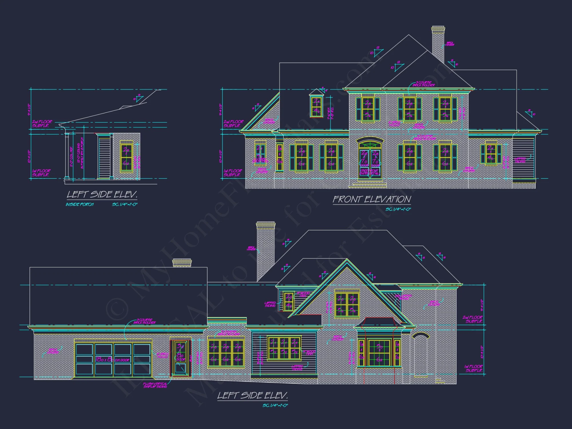 Colonial Revival house Plan - Beautiful Floor Plan & Designs