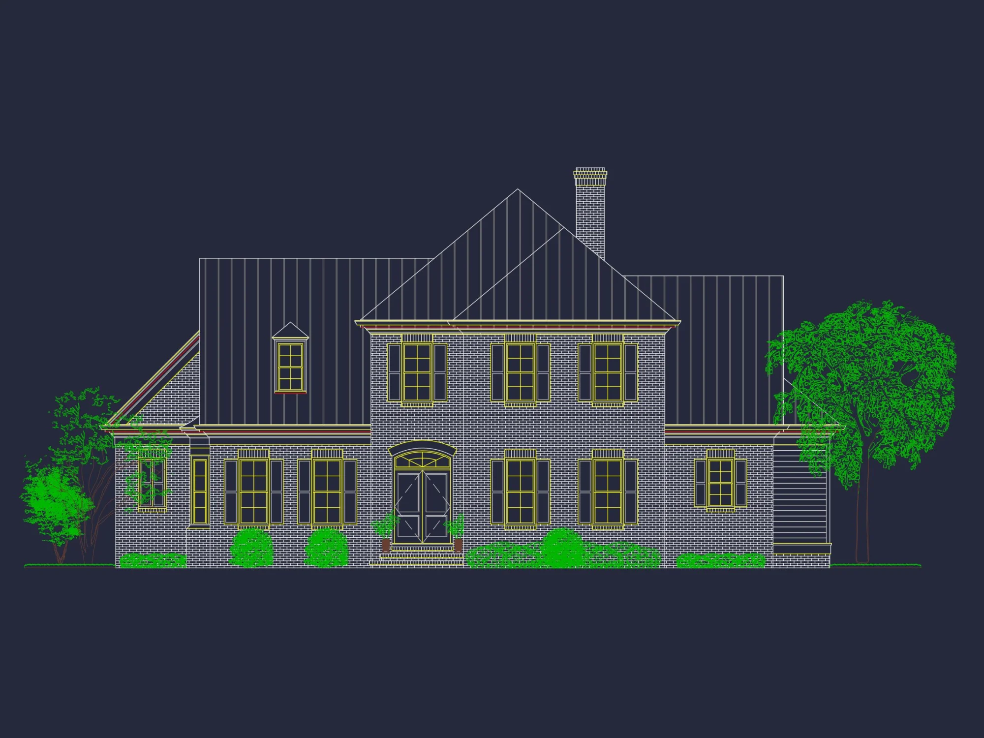 Colonial Revival house Plan - Beautiful Floor Plan & Designs