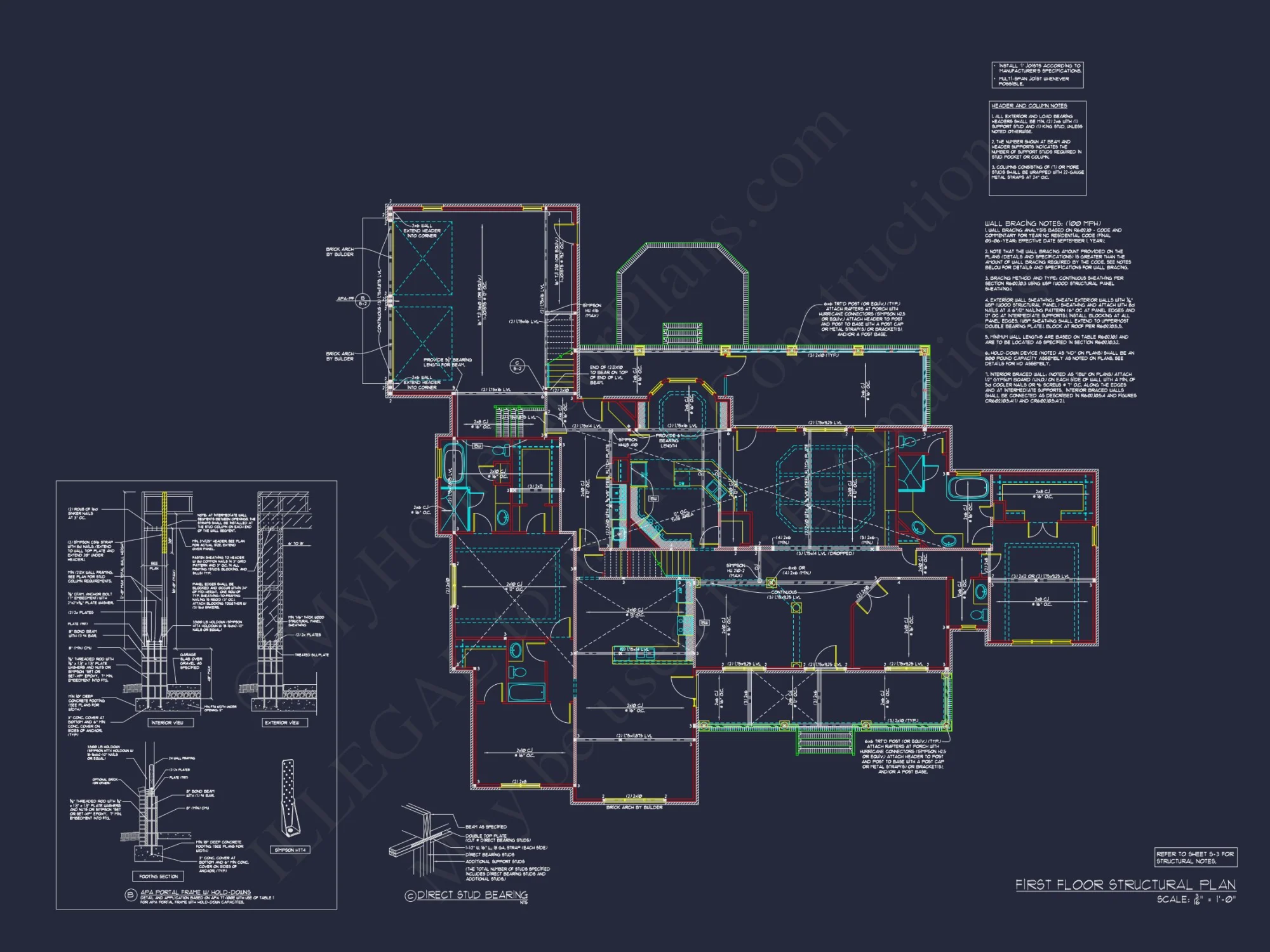 Elegant house Floor Plan: Blueprint Designs with CAD Architecture