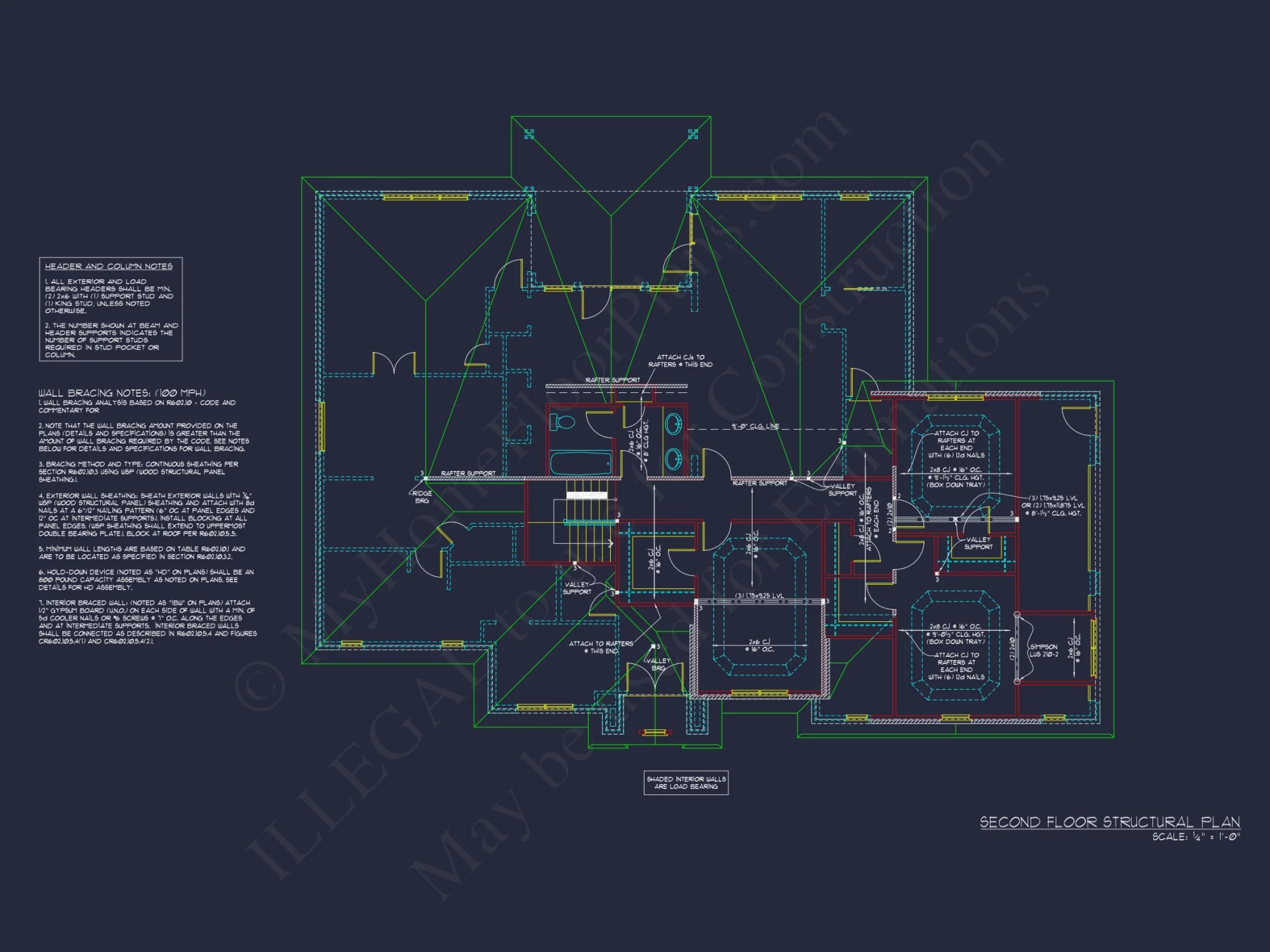 Stunning house Floor Plan with CAD Blueprints and 2-Story Design