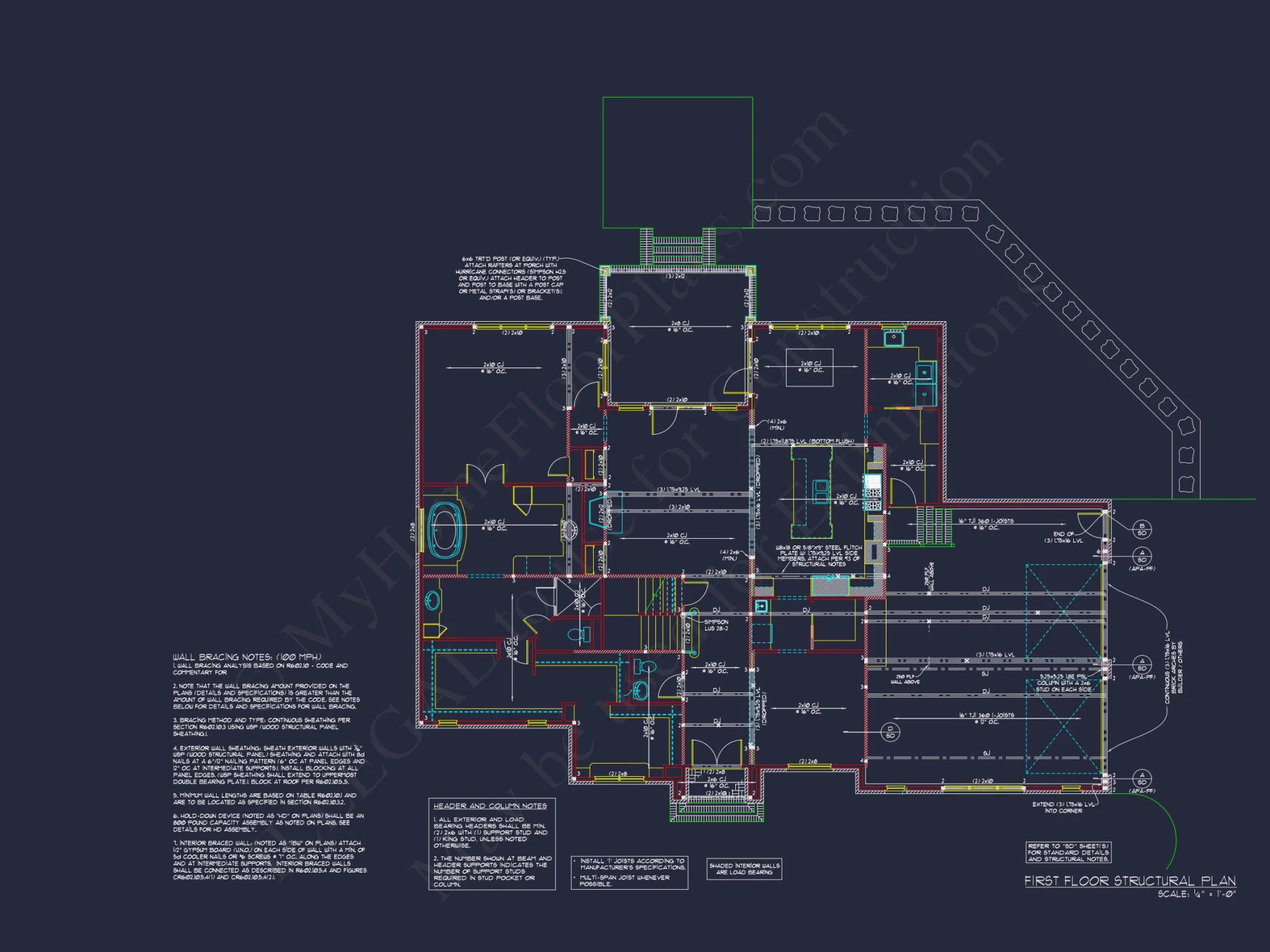 Stunning house Floor Plan with CAD Blueprints and 2-Story Design