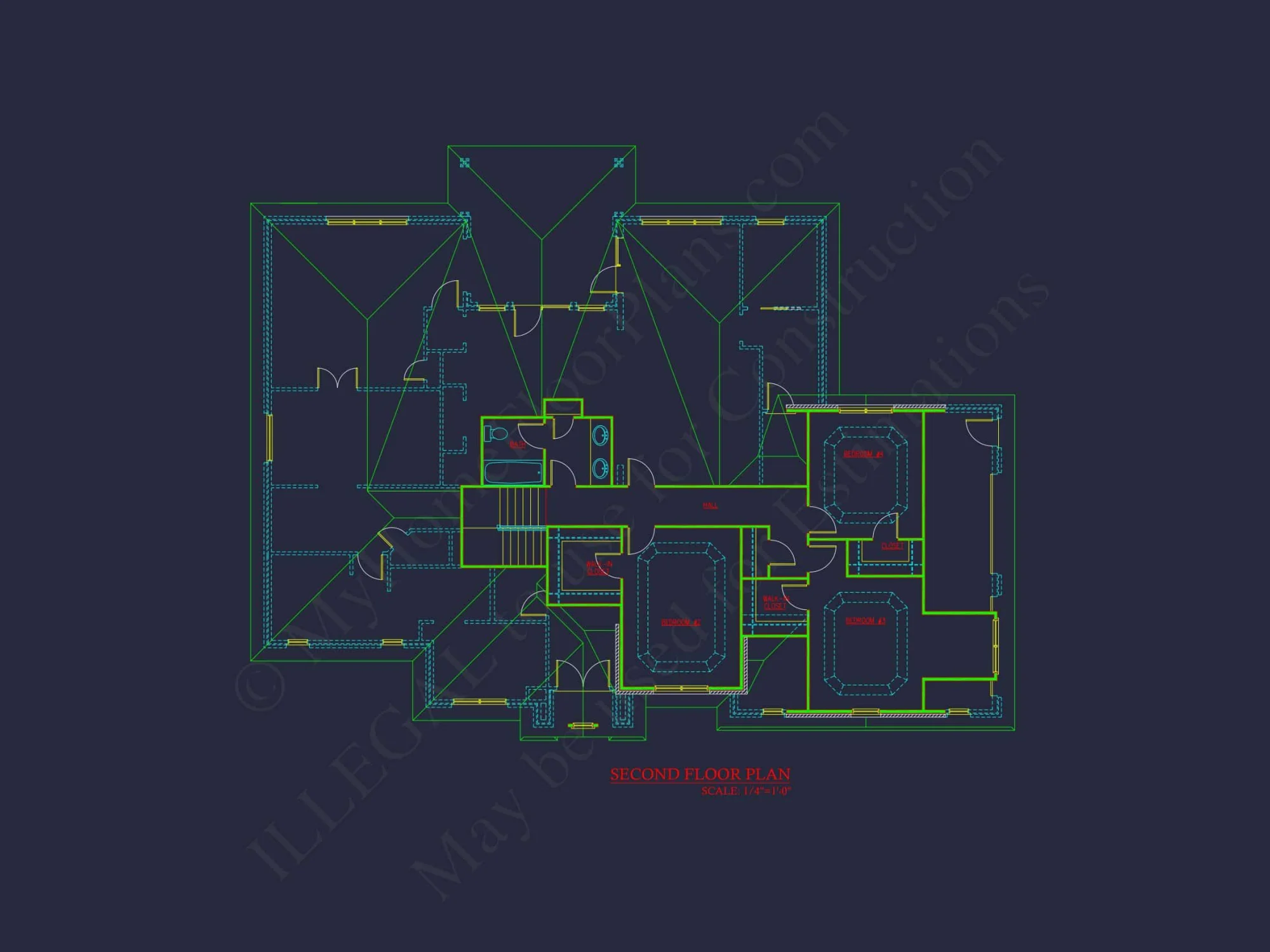 Stunning house Floor Plan with CAD Blueprints and 2-Story Design
