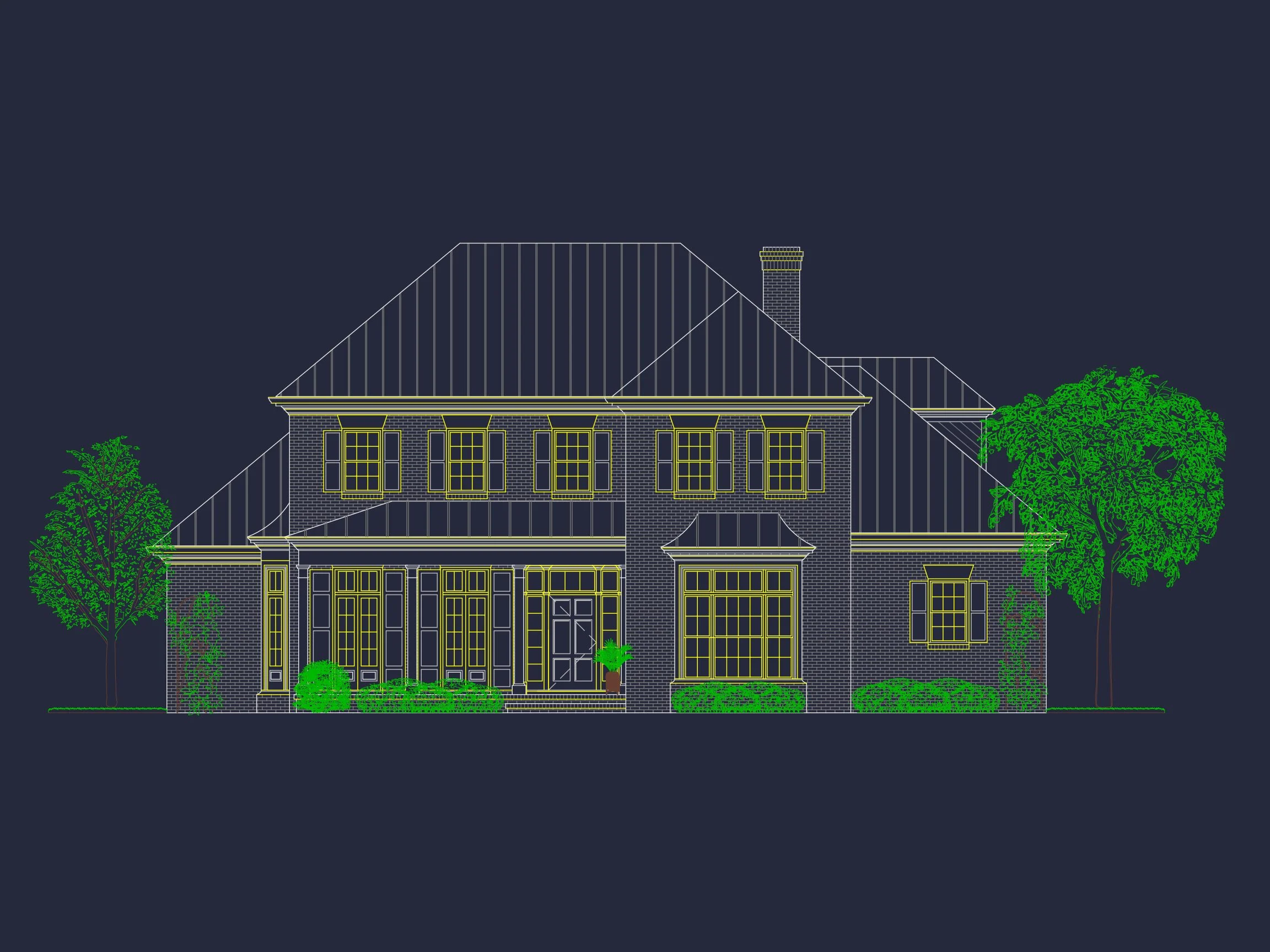 14-1451 HOUSE PLAN - Elegant House Plan Design with CAD & Blueprint Architecture 3 Elegant house Plan Design with CAD & Blueprint Architecture