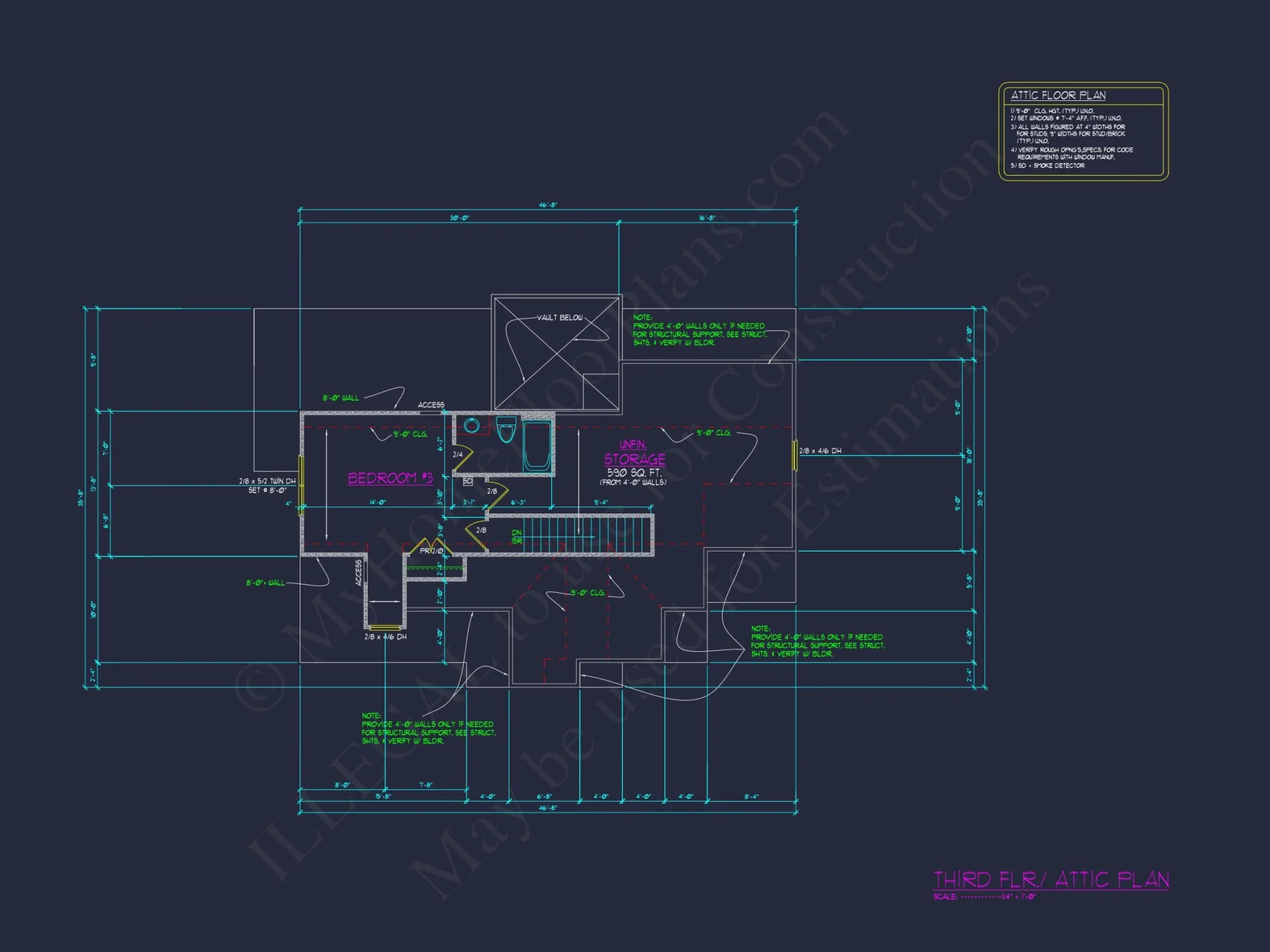 Elegant 3-Floor house Plan with CAD Blueprint and Designs