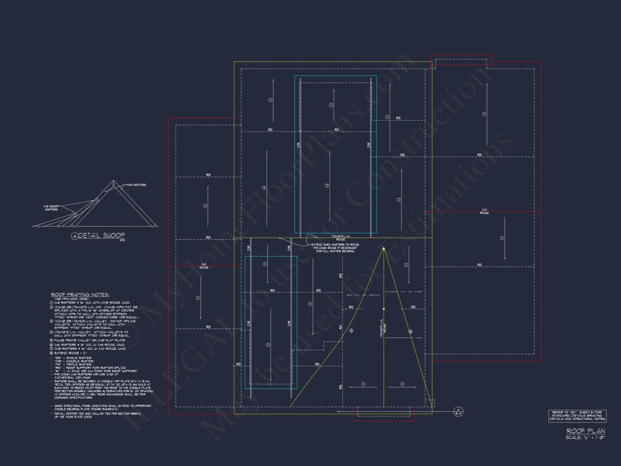 Modern Craftsman house Plan with Fireplace, 4 Bedrooms & Bonus