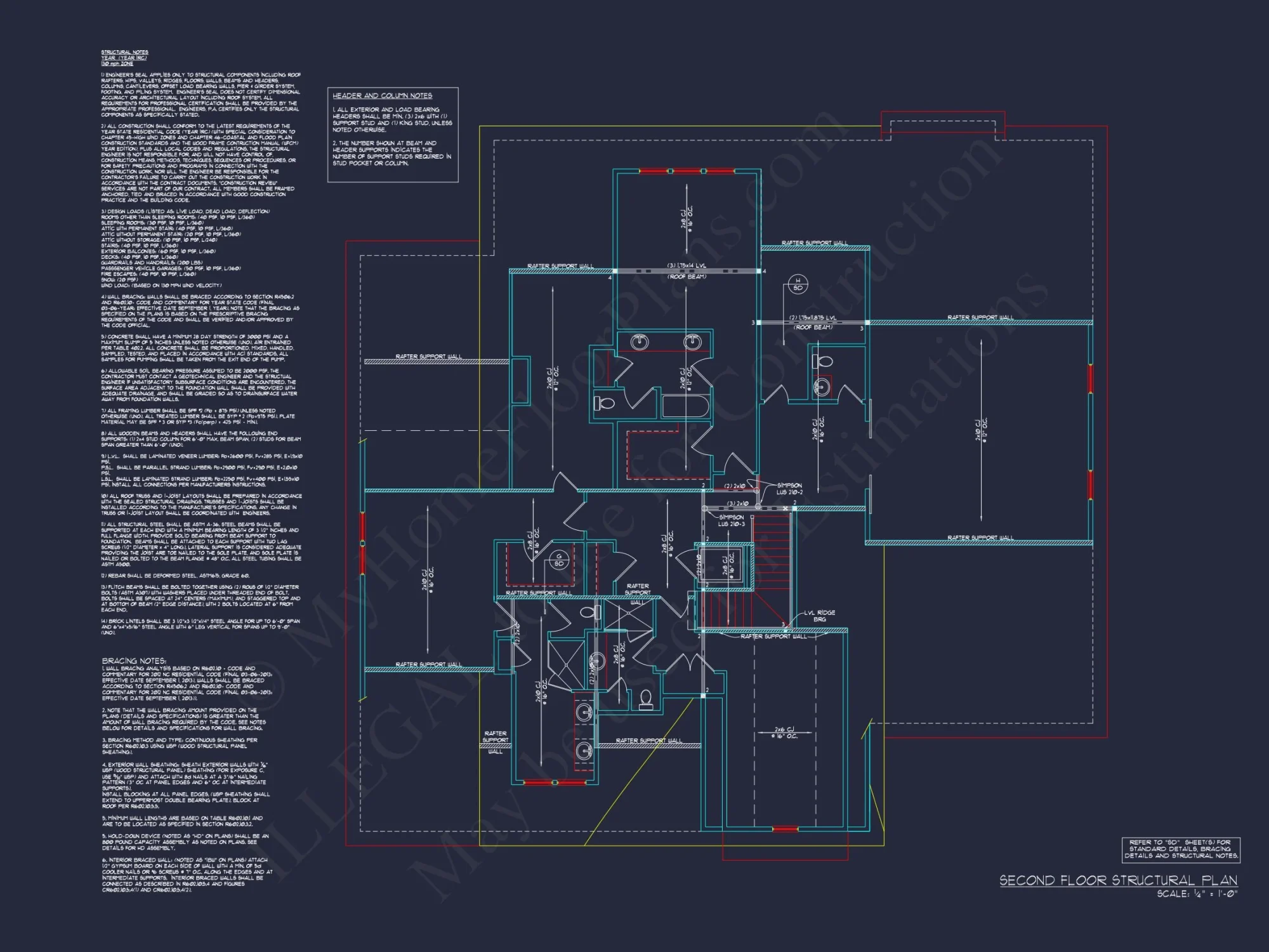 Modern Craftsman house Plan with Fireplace, 4 Bedrooms & Bonus