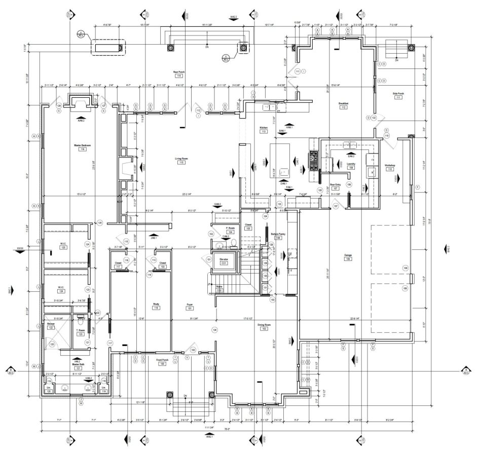 Modern Craftsman house Plan with Fireplace, 4 Bedrooms & Bonus