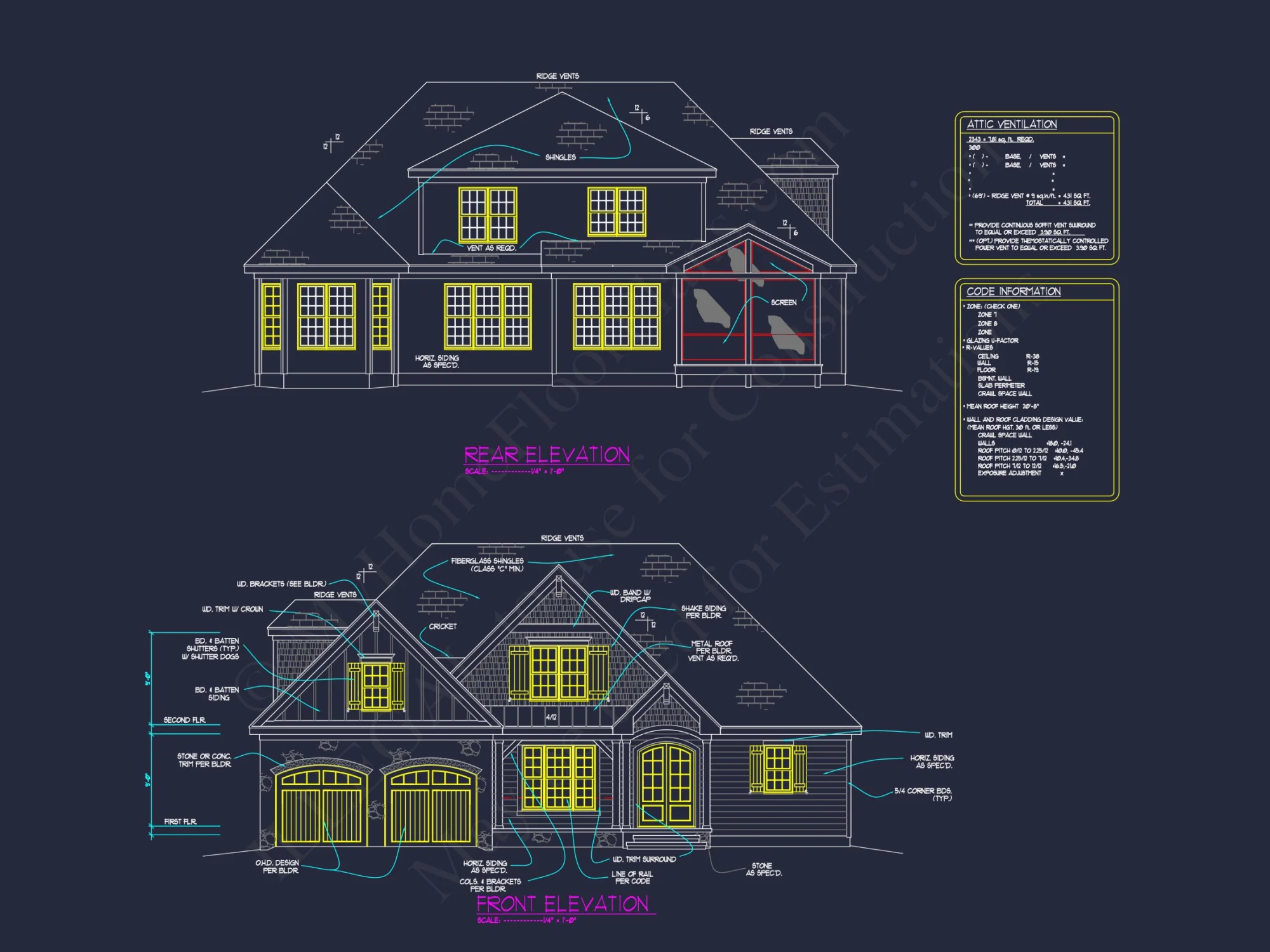 Elegant Craftsman house Plan, Floor Plan, and CAD Architecture
