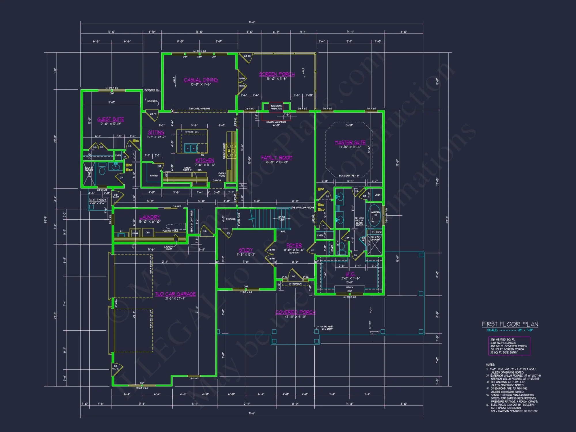 Traditional Farmhouse house Plan with Detailed CAD Designs