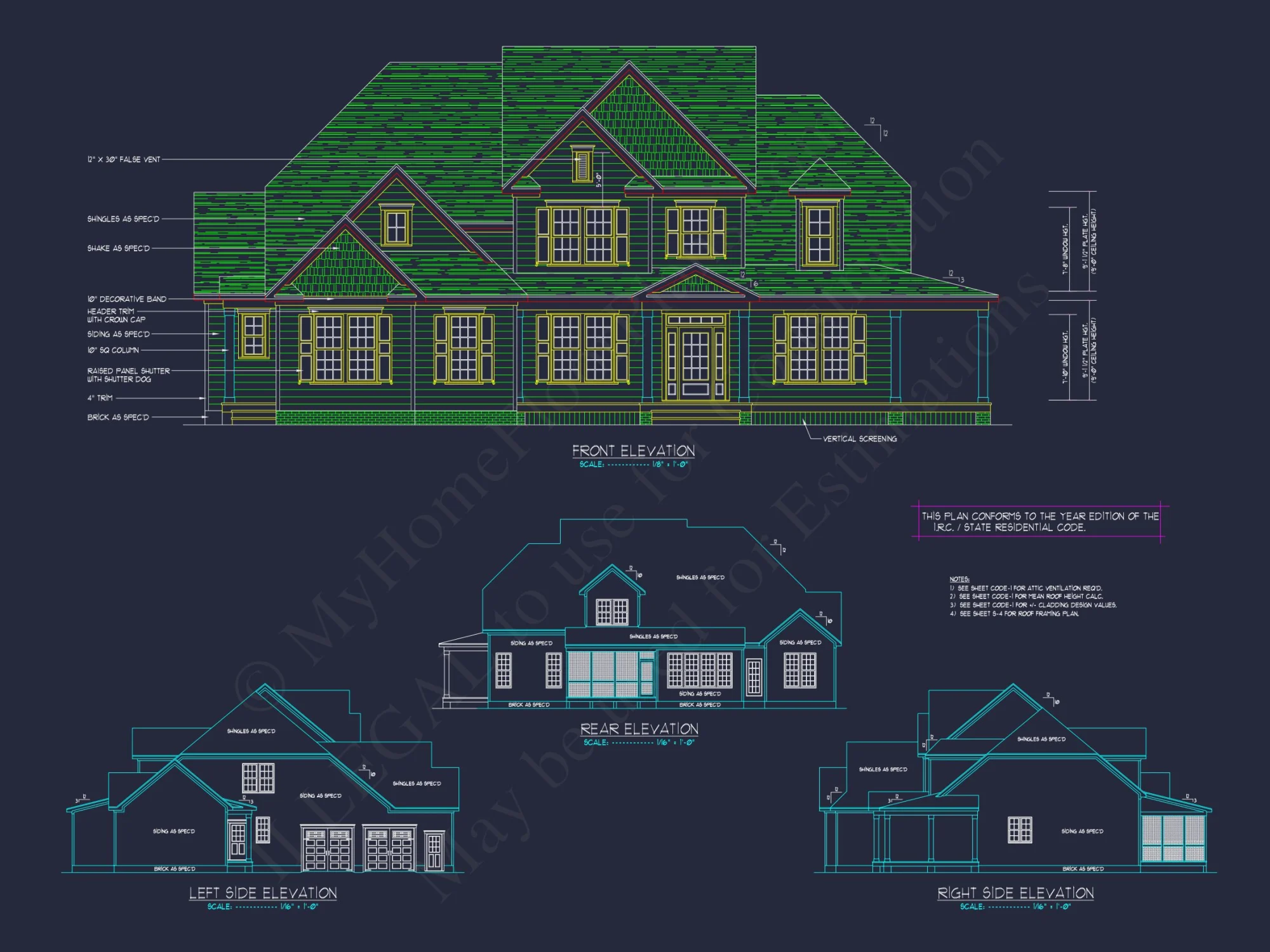 Traditional Farmhouse house Plan with Detailed CAD Designs