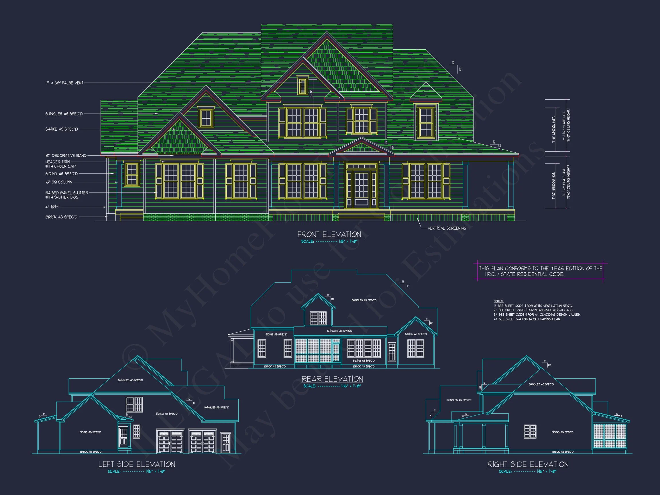 14-1248 HOUSE PLAN - Traditional Farmhouse House Plan with Detailed CAD Designs 7 Traditional Farmhouse house Plan with Detailed CAD Designs