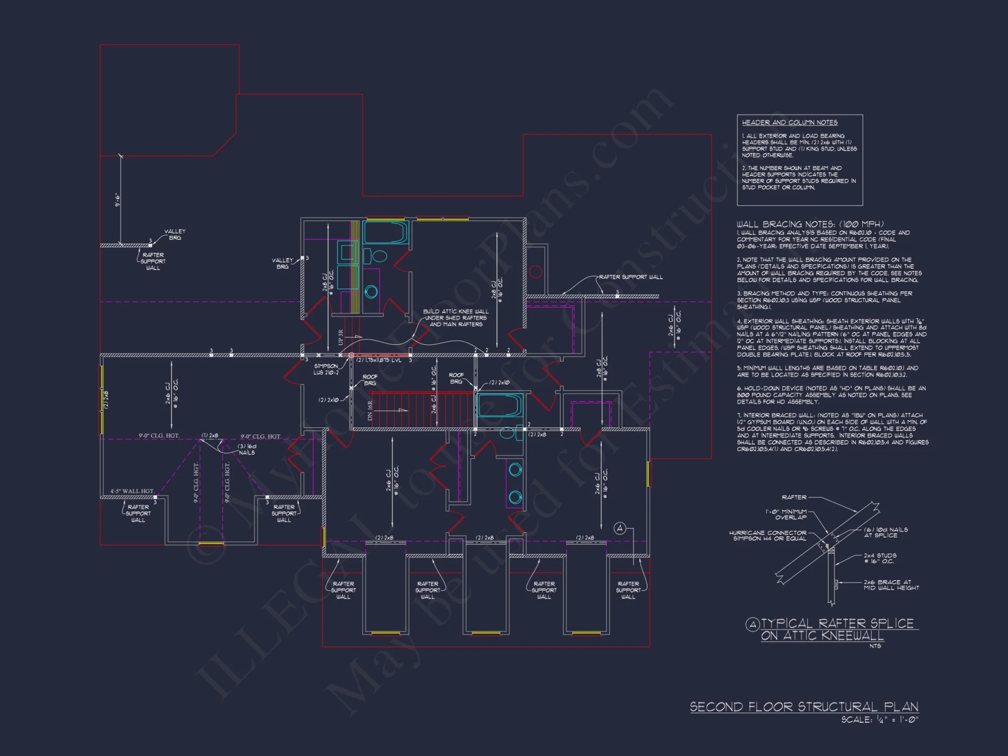 Elegant house CAD Floor Plan: Spacious 4-Bedroom Design
