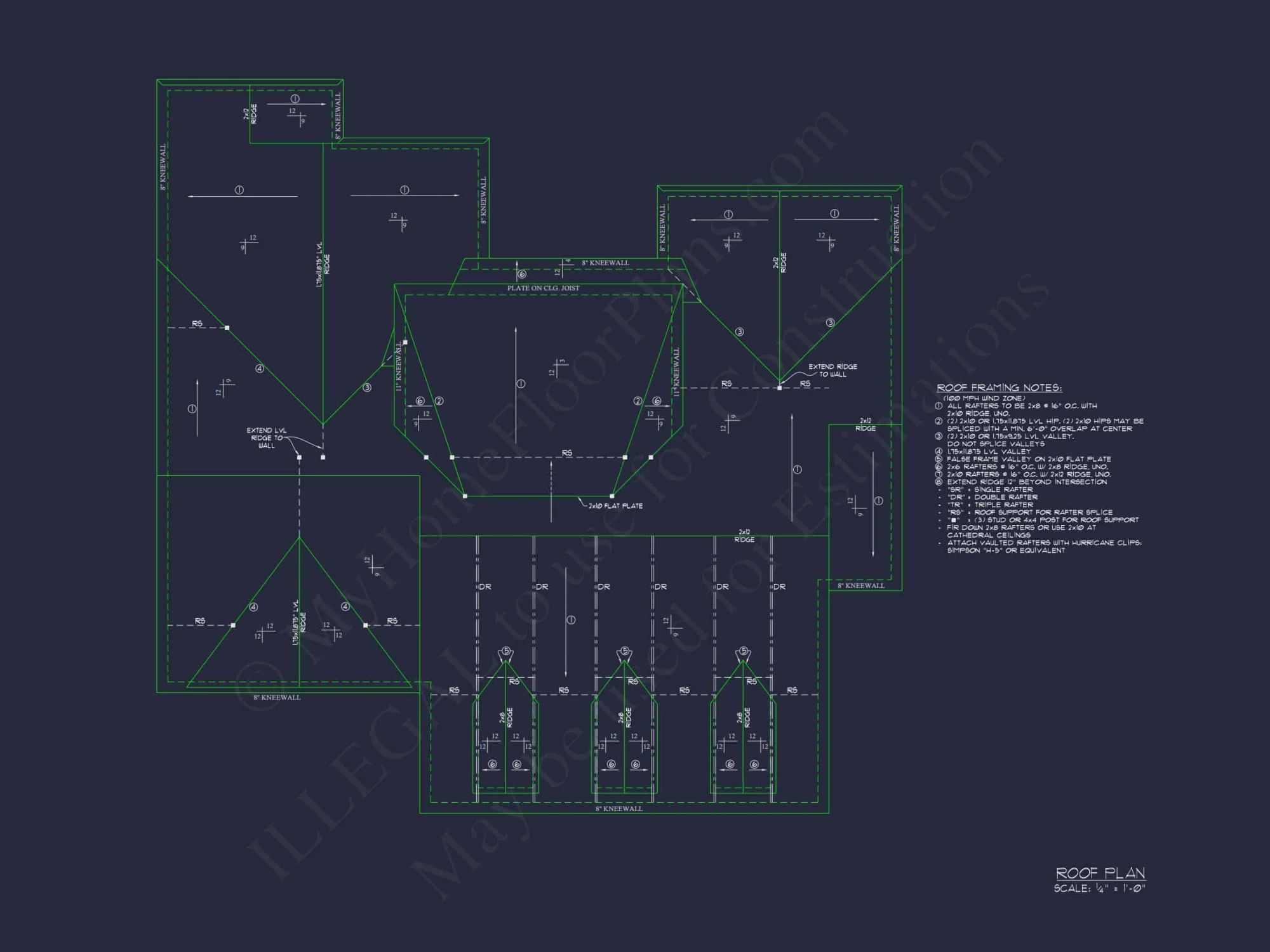 Elegant house CAD Floor Plan: Spacious 4-Bedroom Design