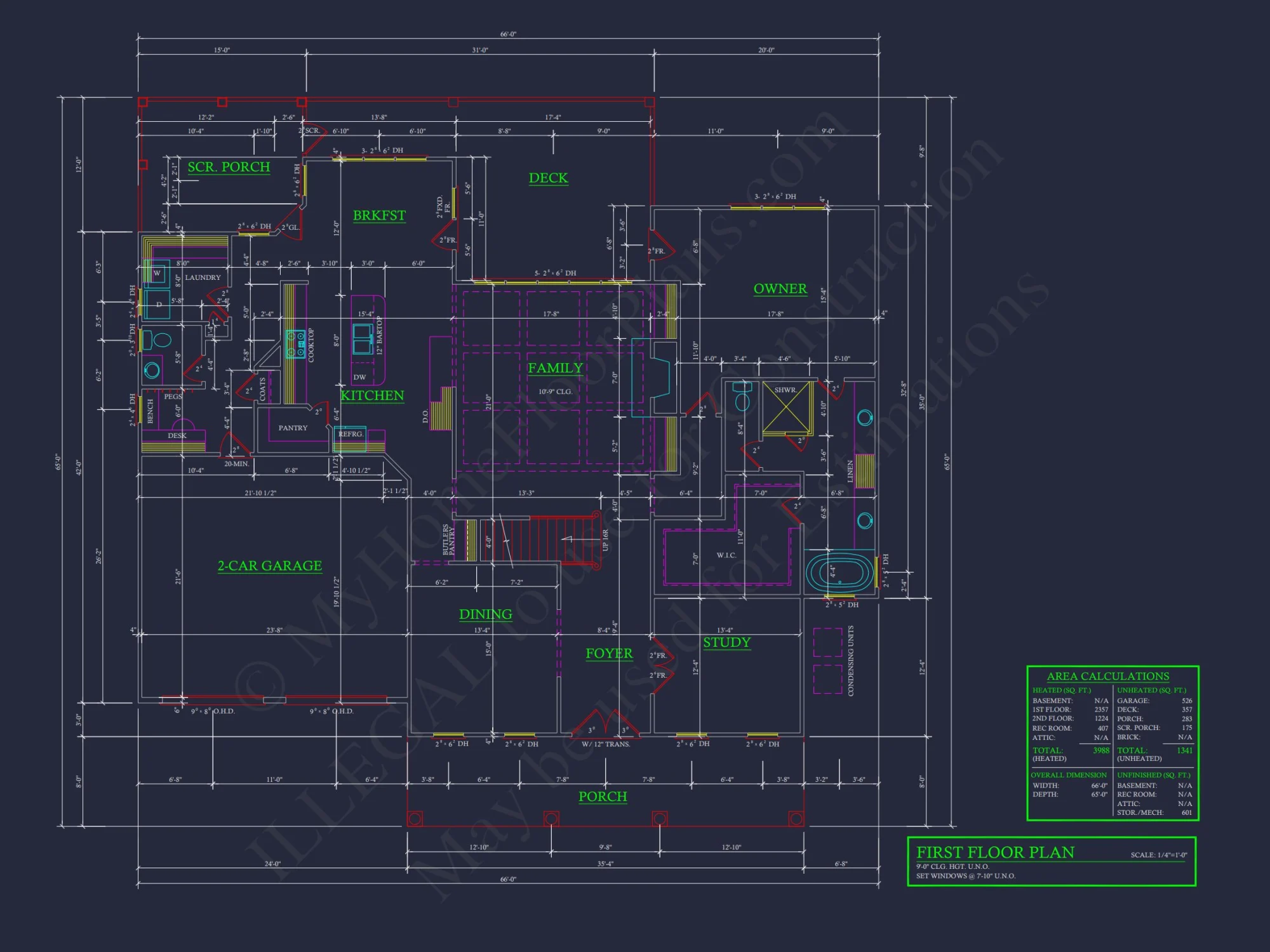 Elegant house CAD Floor Plan: Spacious 4-Bedroom Design