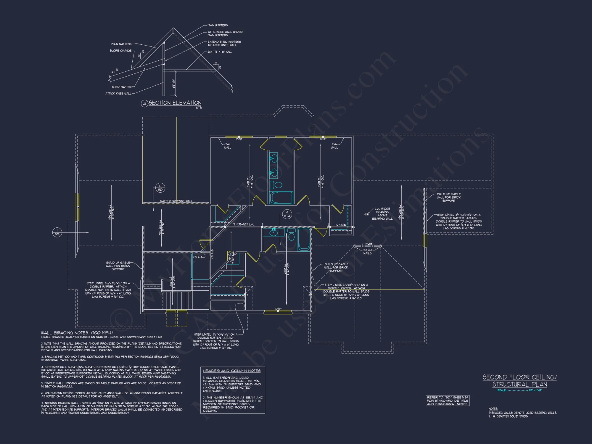 Beautiful house Plan with CAD Blueprint and Architectural Designs