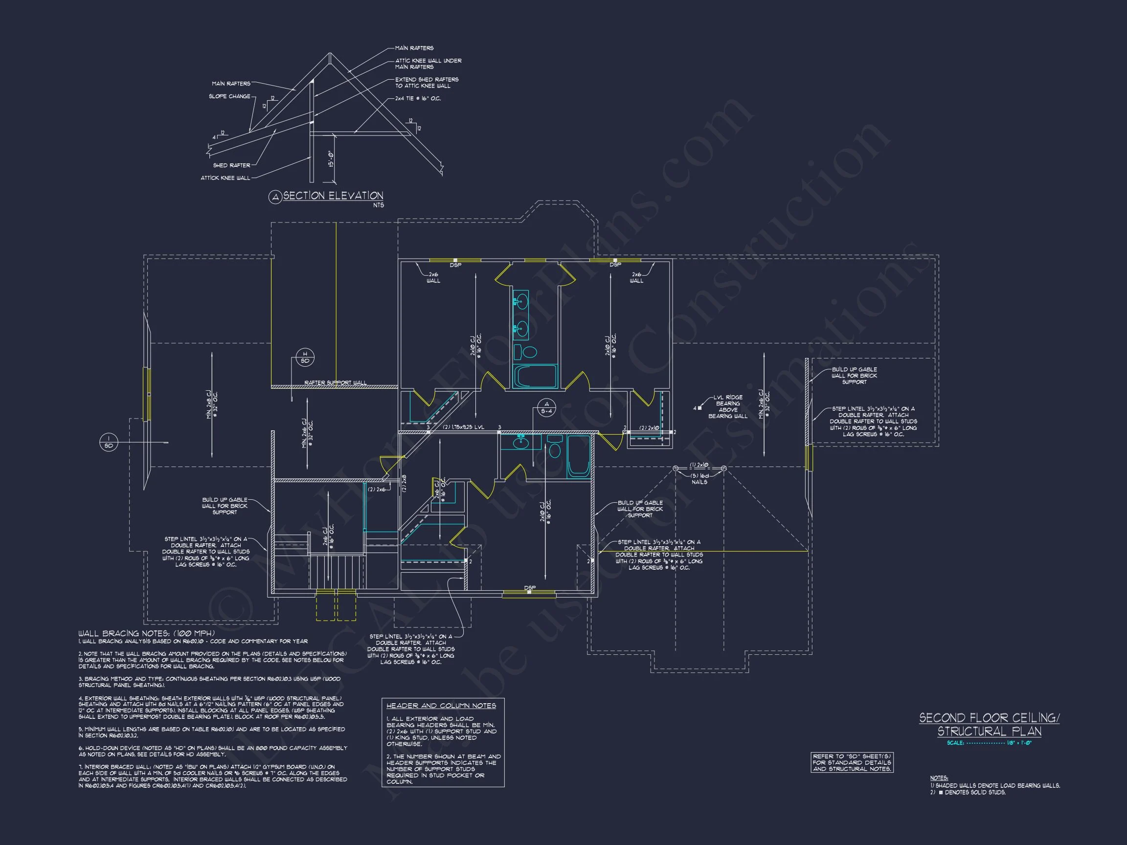 Beautiful house Plan with CAD Blueprint and Architectural Designs