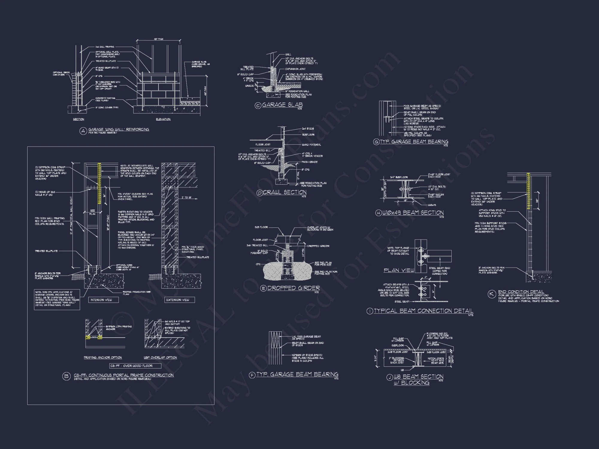 Charming house Blueprints: 2.5 Story Floor Plan Designs in CAD