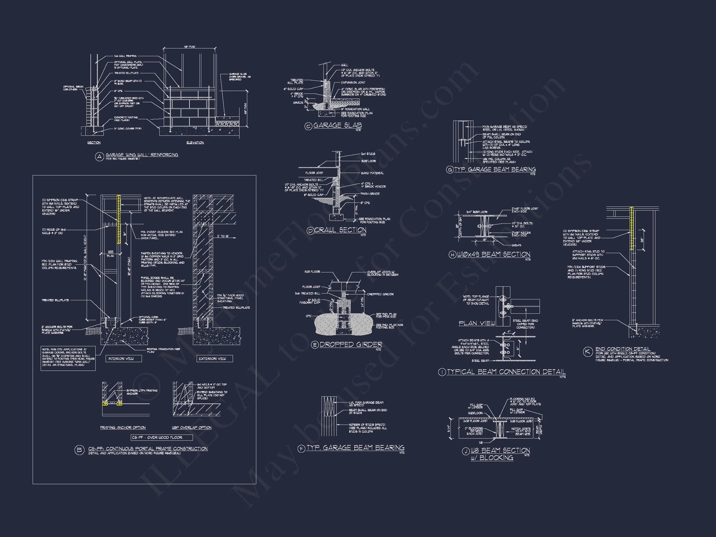 Charming house Blueprints: 2.5 Story Floor Plan Designs in CAD