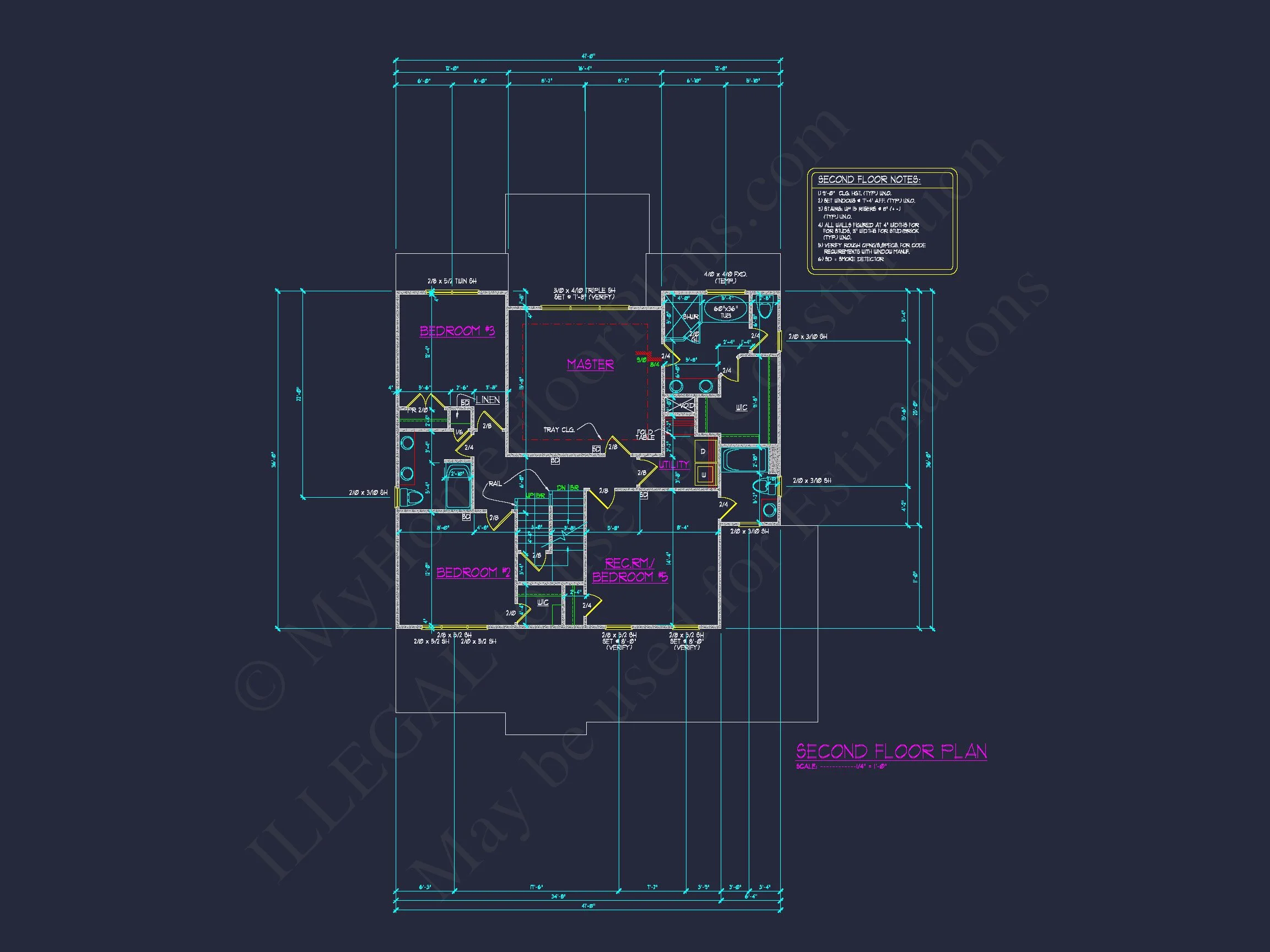 Charming house Blueprints: 2.5 Story Floor Plan Designs in CAD