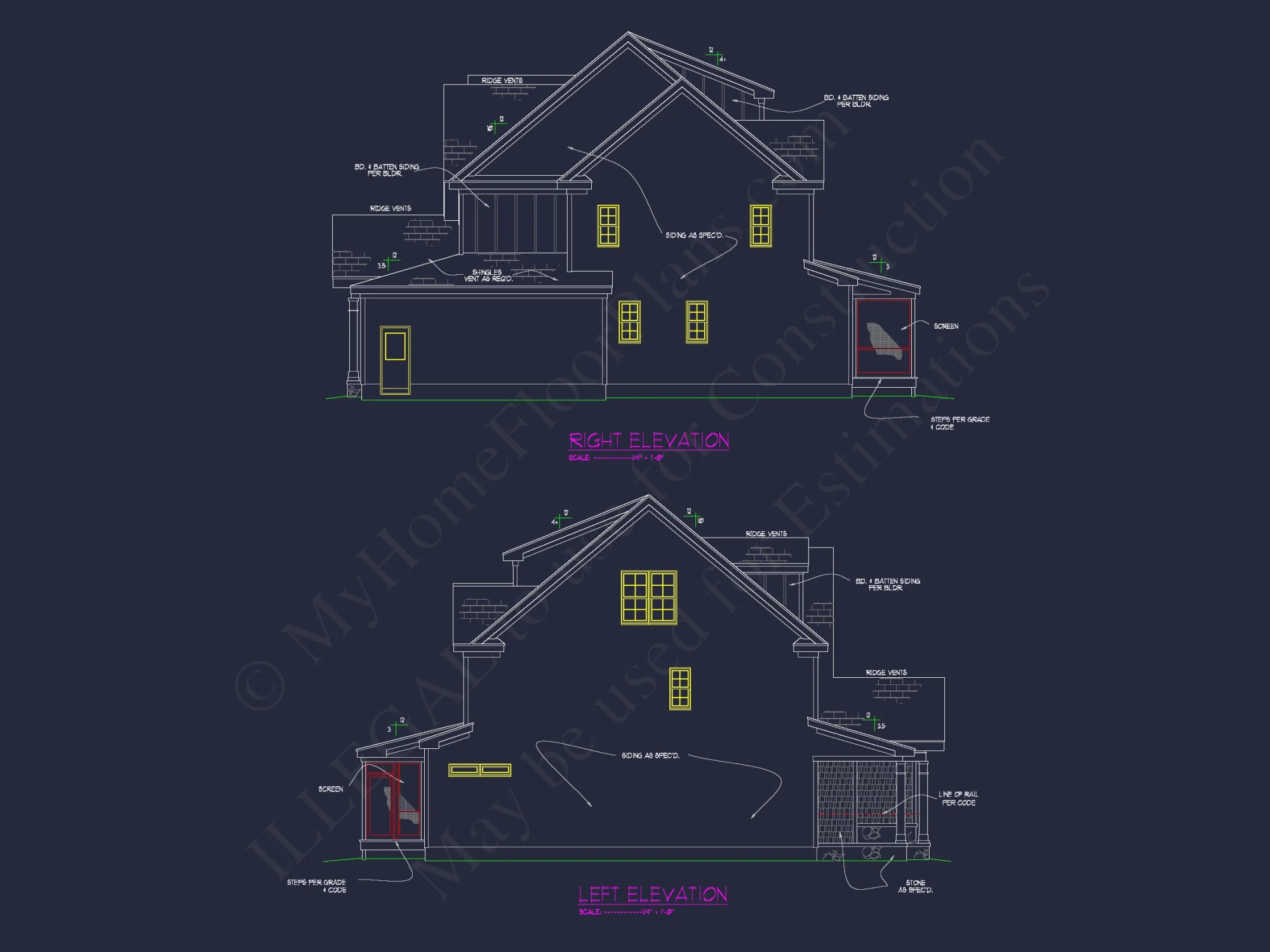 Charming house Blueprints: 2.5 Story Floor Plan Designs in CAD