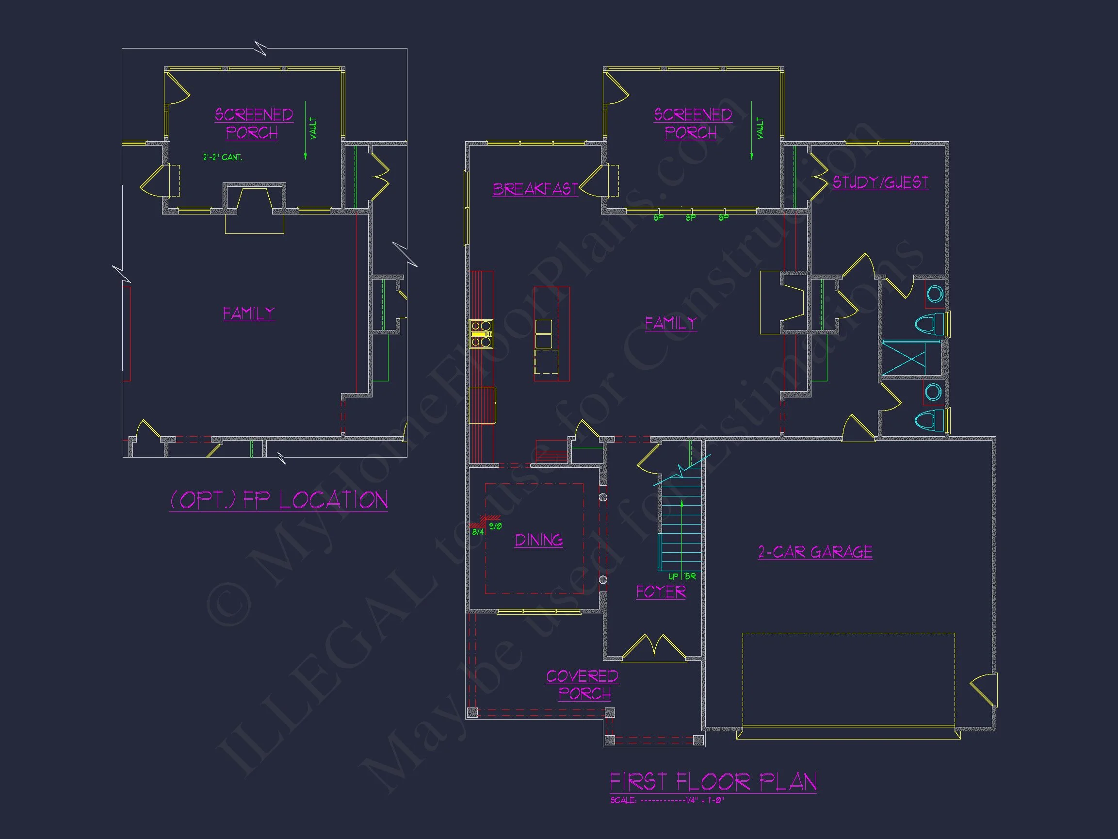 Charming house Blueprints: 2.5 Story Floor Plan Designs in CAD