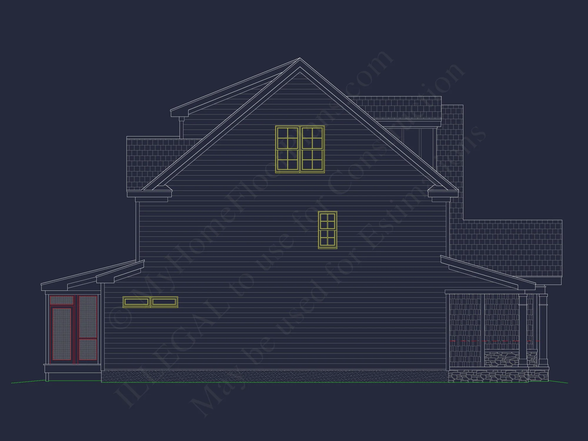 Charming house Blueprints: 2.5 Story Floor Plan Designs in CAD