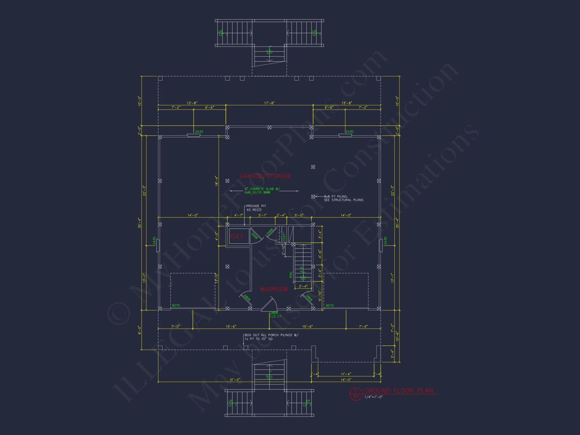 Effortless Coastal Living: house Floor Plan with CAD Designs