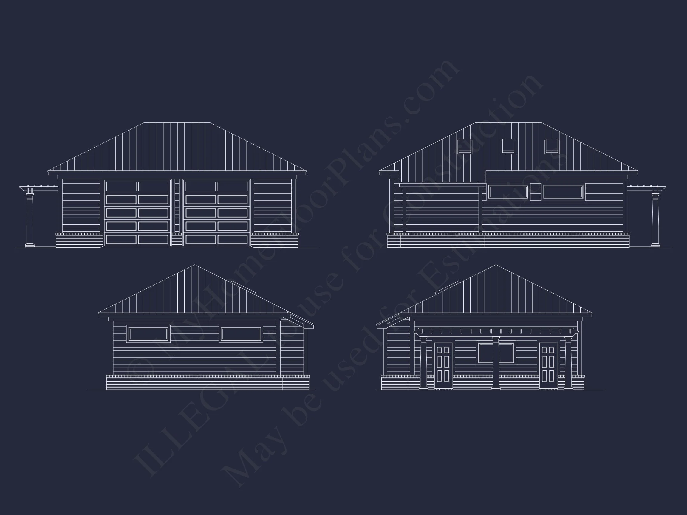 Elegant house Floor Plan CAD Design with 1.5-Story Blueprint