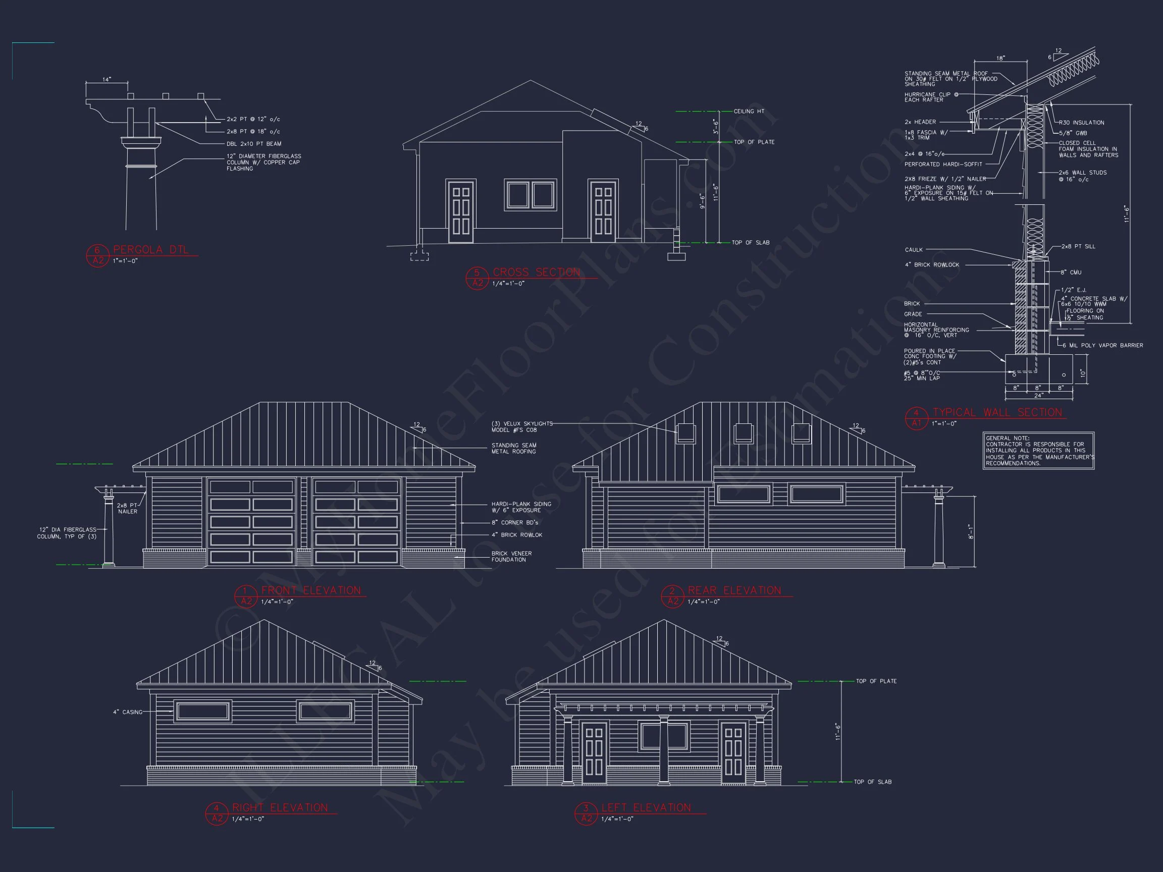 Elegant house Floor Plan CAD Design with 1.5-Story Blueprint