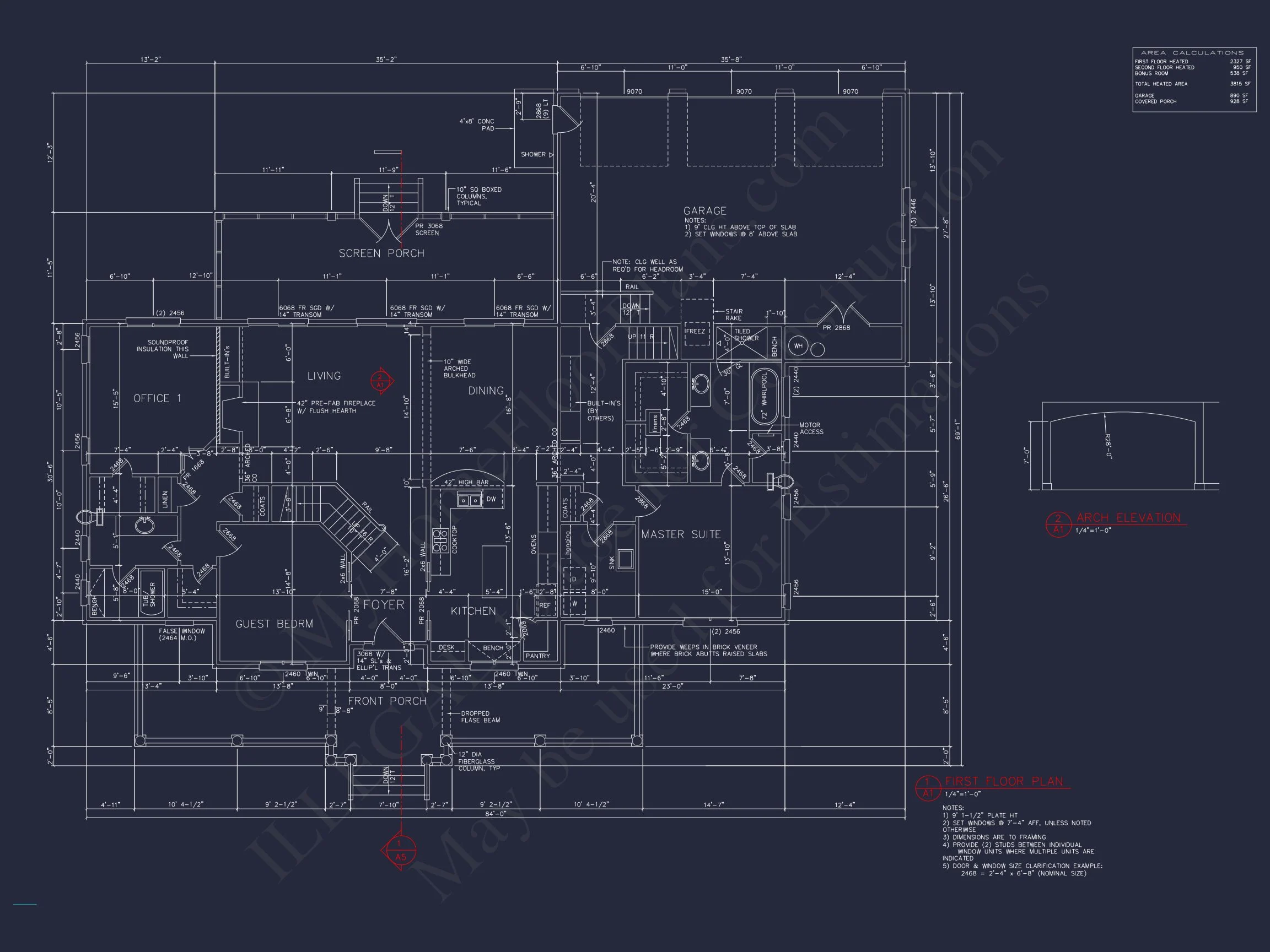 Elegant house Floor Plan CAD Design with 1.5-Story Blueprint