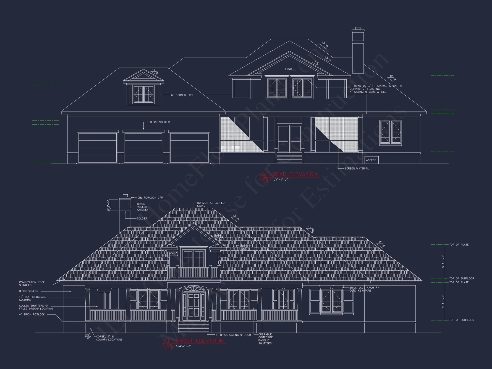 Elegant house Floor Plan CAD Design with 1.5-Story Blueprint