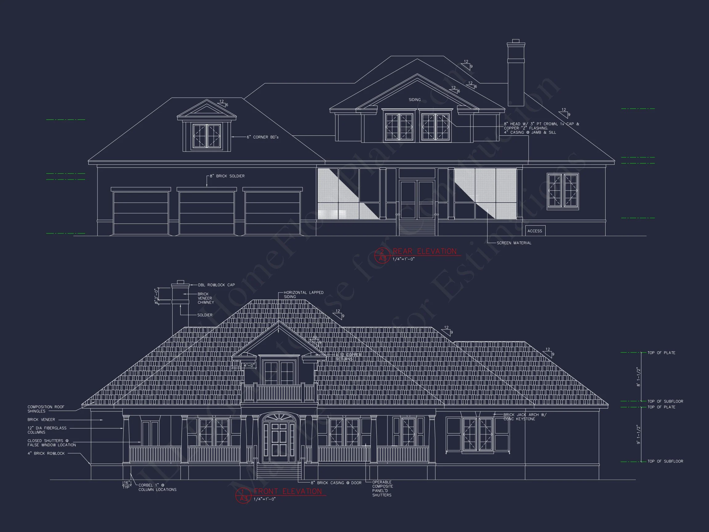 Elegant house Floor Plan CAD Design with 1.5-Story Blueprint