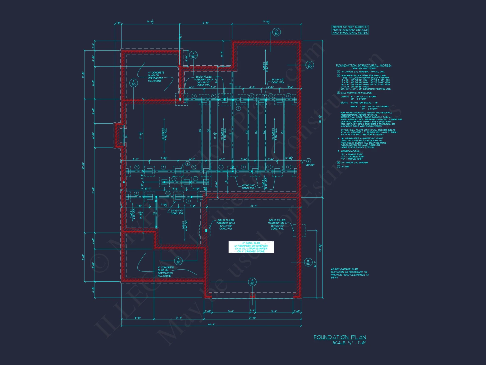Custom house Plan with 4 Bedrooms and 2 Garage Bays
